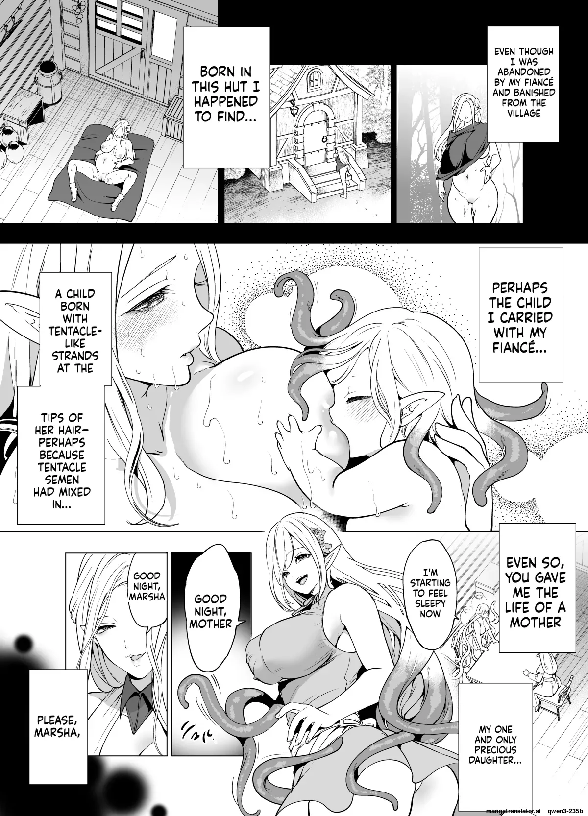 [Miyahara Ayumu]Shokushu to Kankaku Kyouyuu shite Hara nda Elf Oyako no Junan[English] [SCANMTL] Page 6