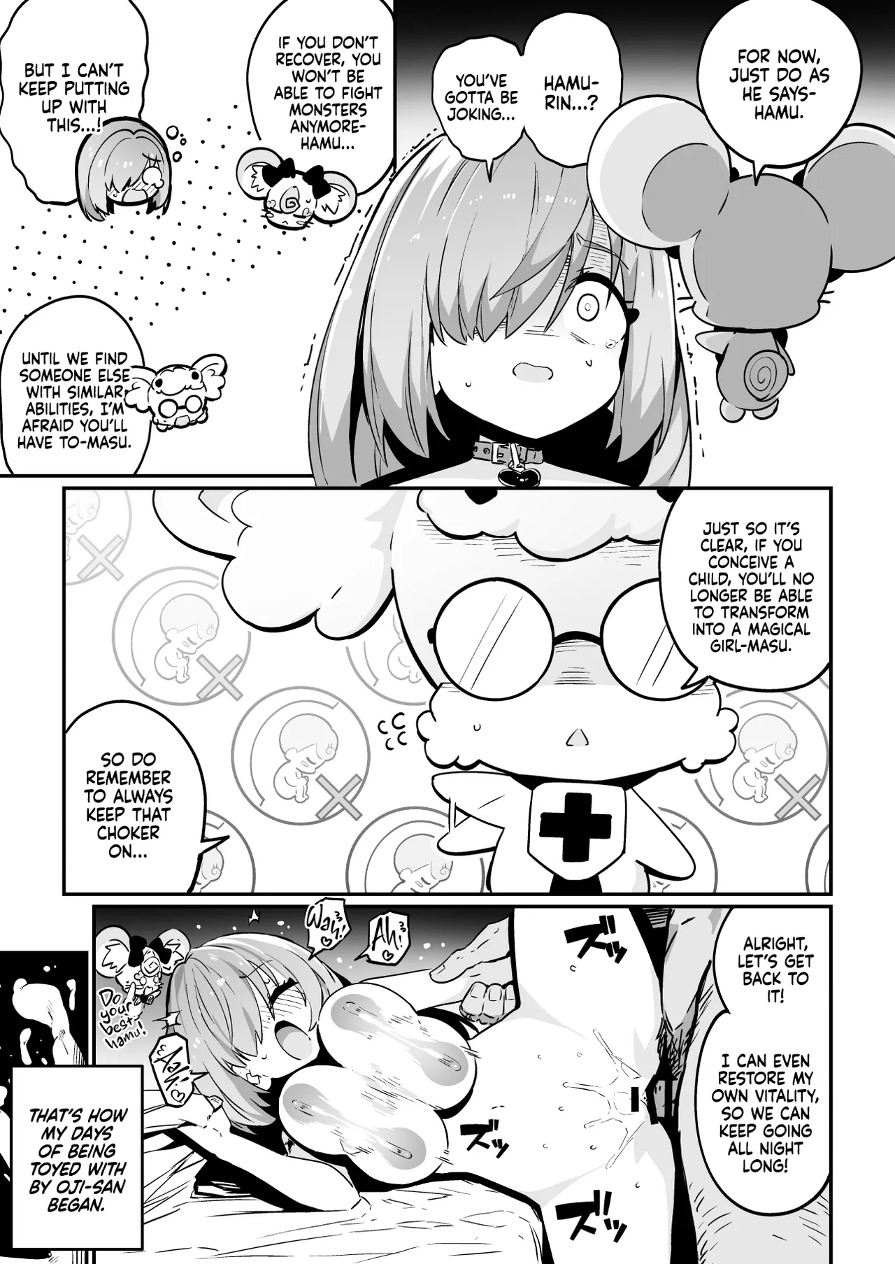 [Mannen Dokodoko Dondodoko (Tottotonero Tarou.)]Mahou Shoujo no Naoshikata (Otoshikata) Kizu o Naoseru no wa Oji-san dake!! | Healing (Breaking) a Magical Girl - Only Oji-san Can Cure Her Wounds![English] [Xzosk] Page 20
