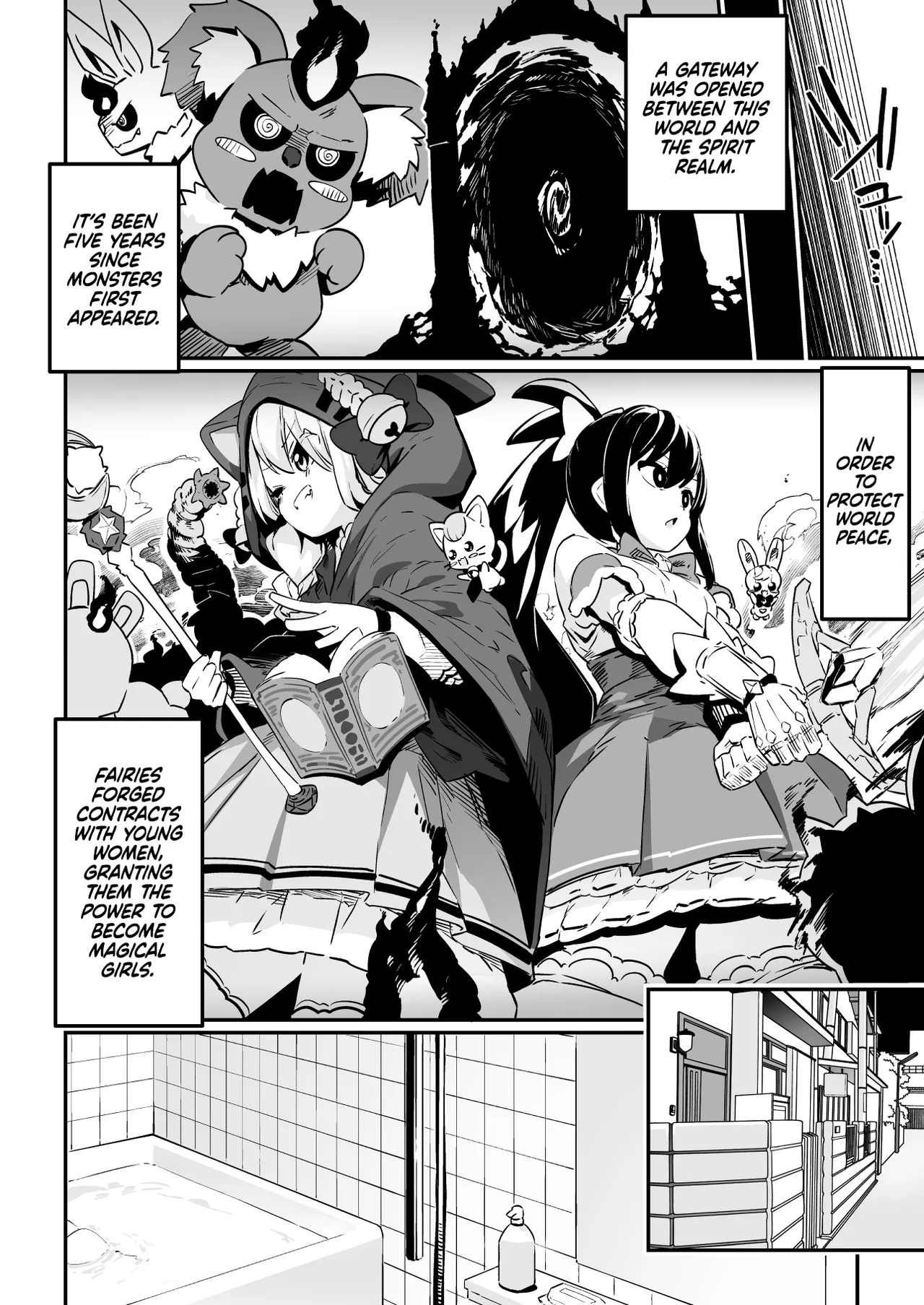 [Mannen Dokodoko Dondodoko (Tottotonero Tarou.)]Mahou Shoujo no Naoshikata (Otoshikata) Kizu o Naoseru no wa Oji-san dake!! | Healing (Breaking) a Magical Girl - Only Oji-san Can Cure Her Wounds![English] [Xzosk] Page 5