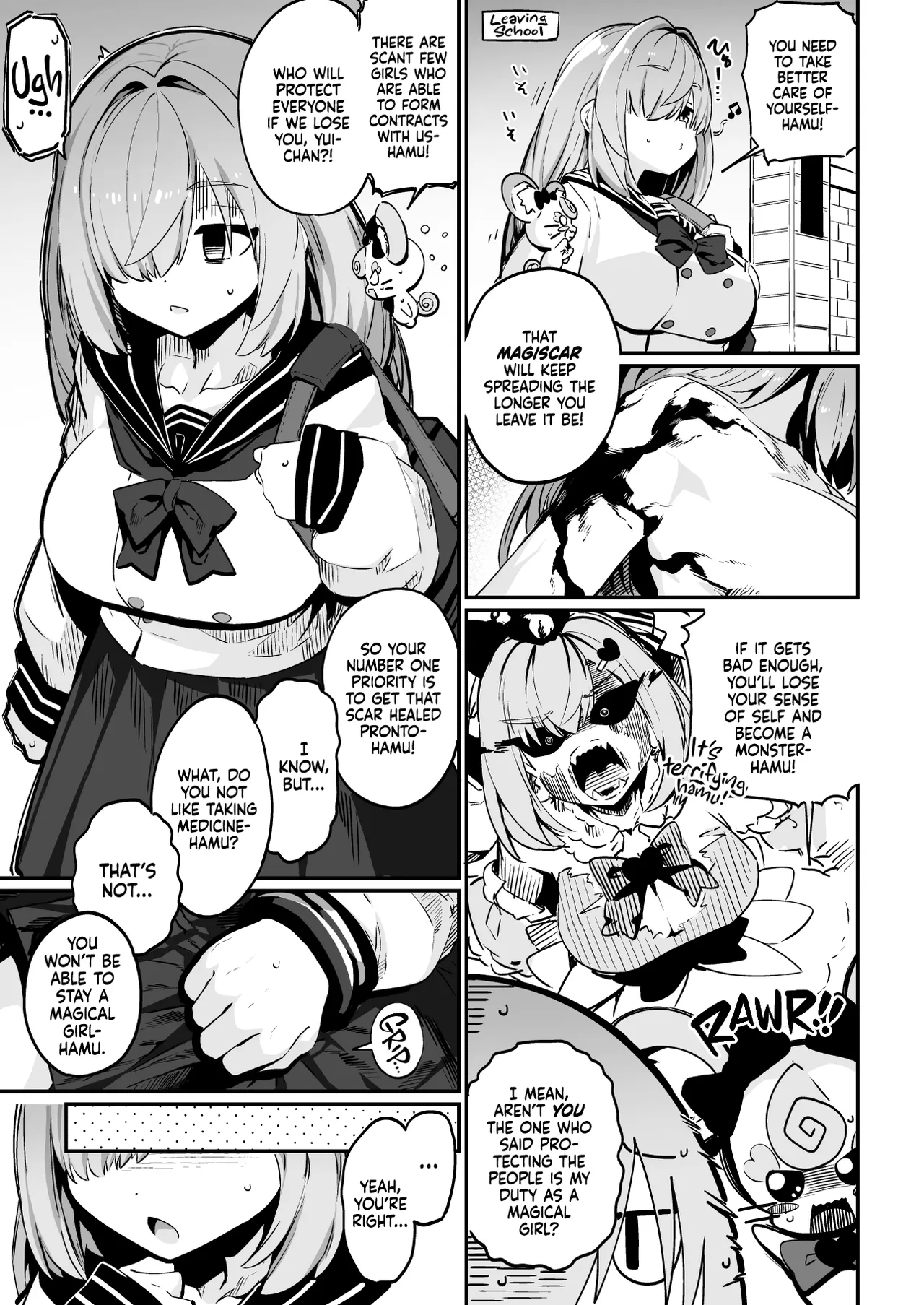 [Mannen Dokodoko Dondodoko (Tottotonero Tarou.)]Mahou Shoujo no Naoshikata (Otoshikata) Kizu o Naoseru no wa Oji-san dake!! | Healing (Breaking) a Magical Girl - Only Oji-san Can Cure Her Wounds![English] [Xzosk] Page 8