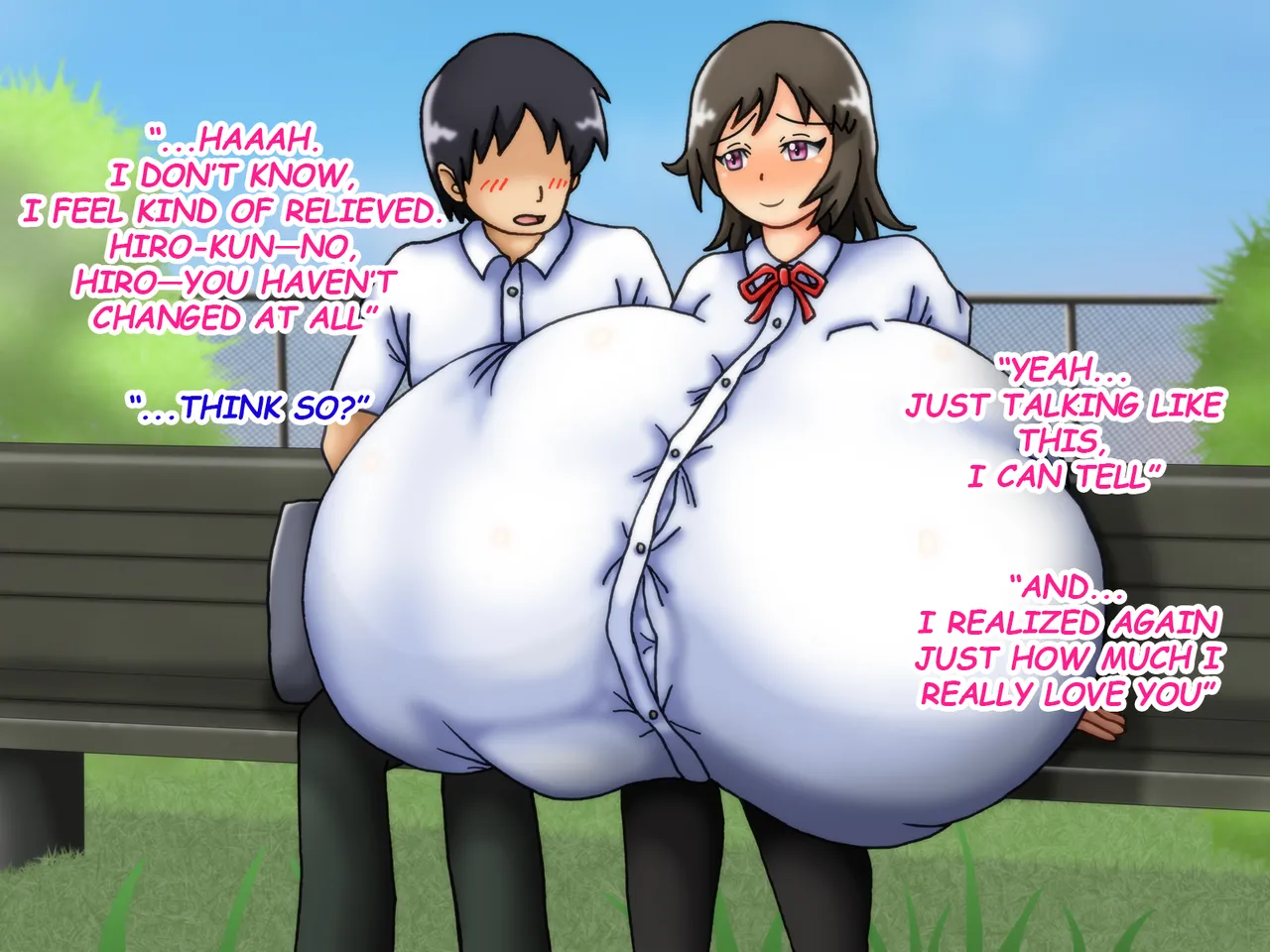 [Kakkuu Mogura]Reunited! My childhood Sweetheart's Breasts Have Grown Super Huge![English] Page 55