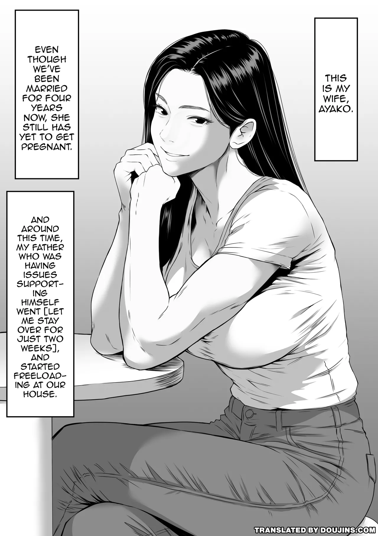 [Danpacino]Otou-san... Nakadashi dake wa Yamete Kudasai ~Tsuma ga Gifu ni Nettori Netorareru Ohanashi~ | Father In Law... Just Don't Cum Inside, Please ~How A Housewife Got Taken By Her Father In Law[English] {Doujins.com} Page 2