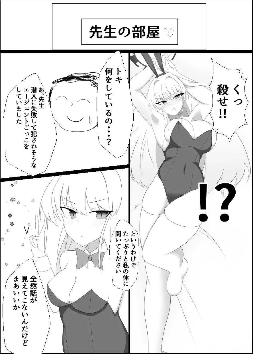 [Yorokin Pan Koujou (Adamyon)]Tsuyoi Usagi wa Anal ga Yowai(Blue Archive) [Digital] Page 3