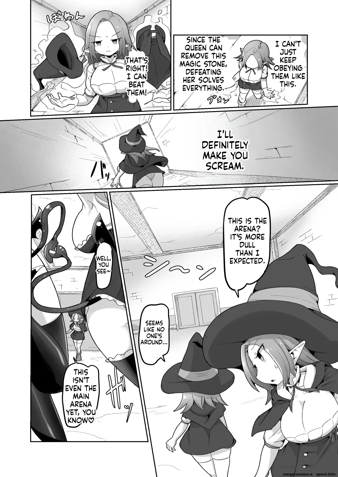 [Echie Kokufuku Aka (Monota)]Haiboku Show Colosseum 1 Kaisenme Tsuyo Tsuyo Majutsushi-chan VS Shintai Kaihatsu ga Tokuina Shou Akuma Succubus-chan[English] [SCANMTL] Page 10