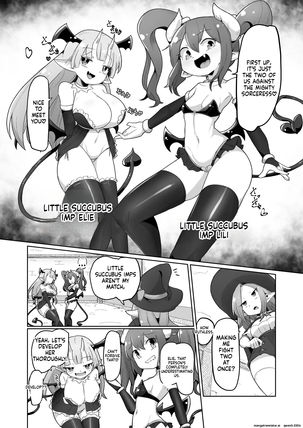 [Echie Kokufuku Aka (Monota)]Haiboku Show Colosseum 1 Kaisenme Tsuyo Tsuyo Majutsushi-chan VS Shintai Kaihatsu ga Tokuina Shou Akuma Succubus-chan[English] [SCANMTL] Page 11
