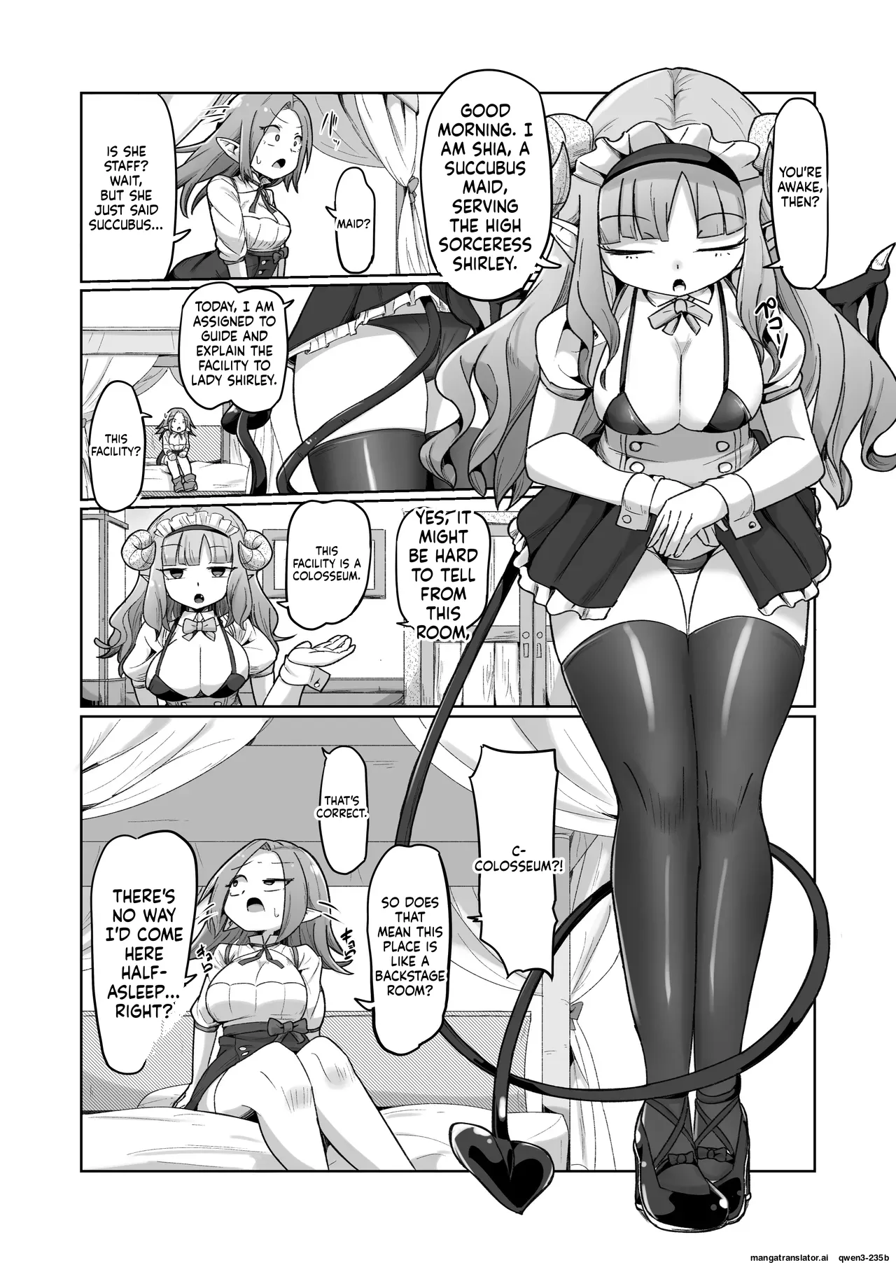 [Echie Kokufuku Aka (Monota)]Haiboku Show Colosseum 1 Kaisenme Tsuyo Tsuyo Majutsushi-chan VS Shintai Kaihatsu ga Tokuina Shou Akuma Succubus-chan[English] [SCANMTL] Page 4