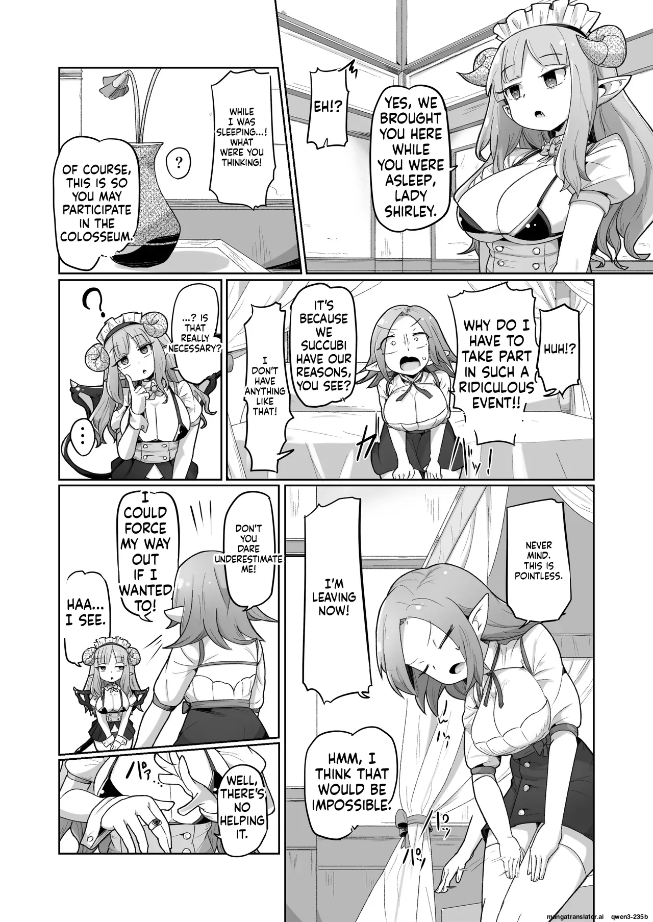 [Echie Kokufuku Aka (Monota)]Haiboku Show Colosseum 1 Kaisenme Tsuyo Tsuyo Majutsushi-chan VS Shintai Kaihatsu ga Tokuina Shou Akuma Succubus-chan[English] [SCANMTL] Page 5