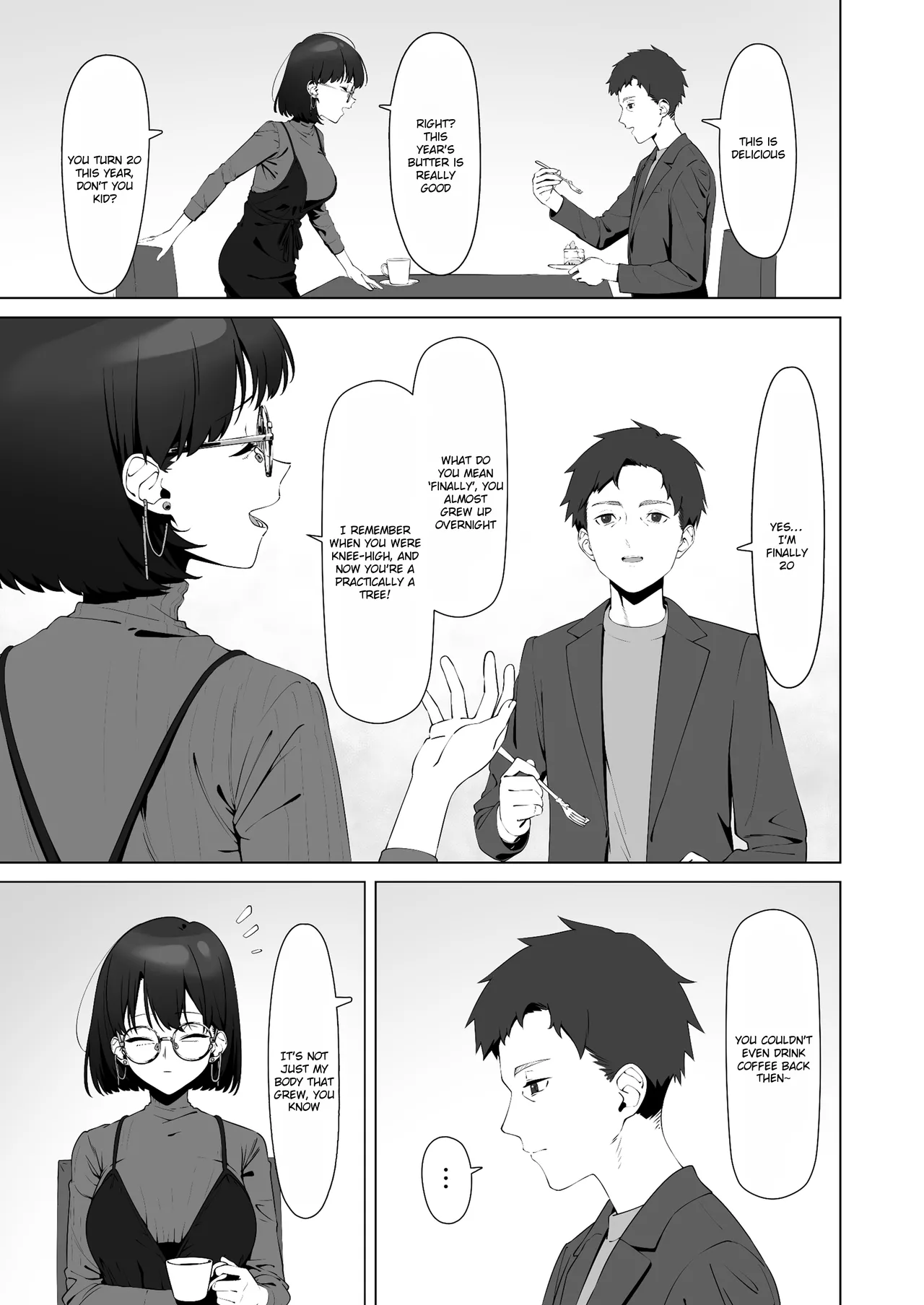 [Shiruo Gumi (Yugudora Shiruo)]My first sexual experience was with the boss of the cafe I’d been going to for 16 years[English] [Rei Scans] Page 7