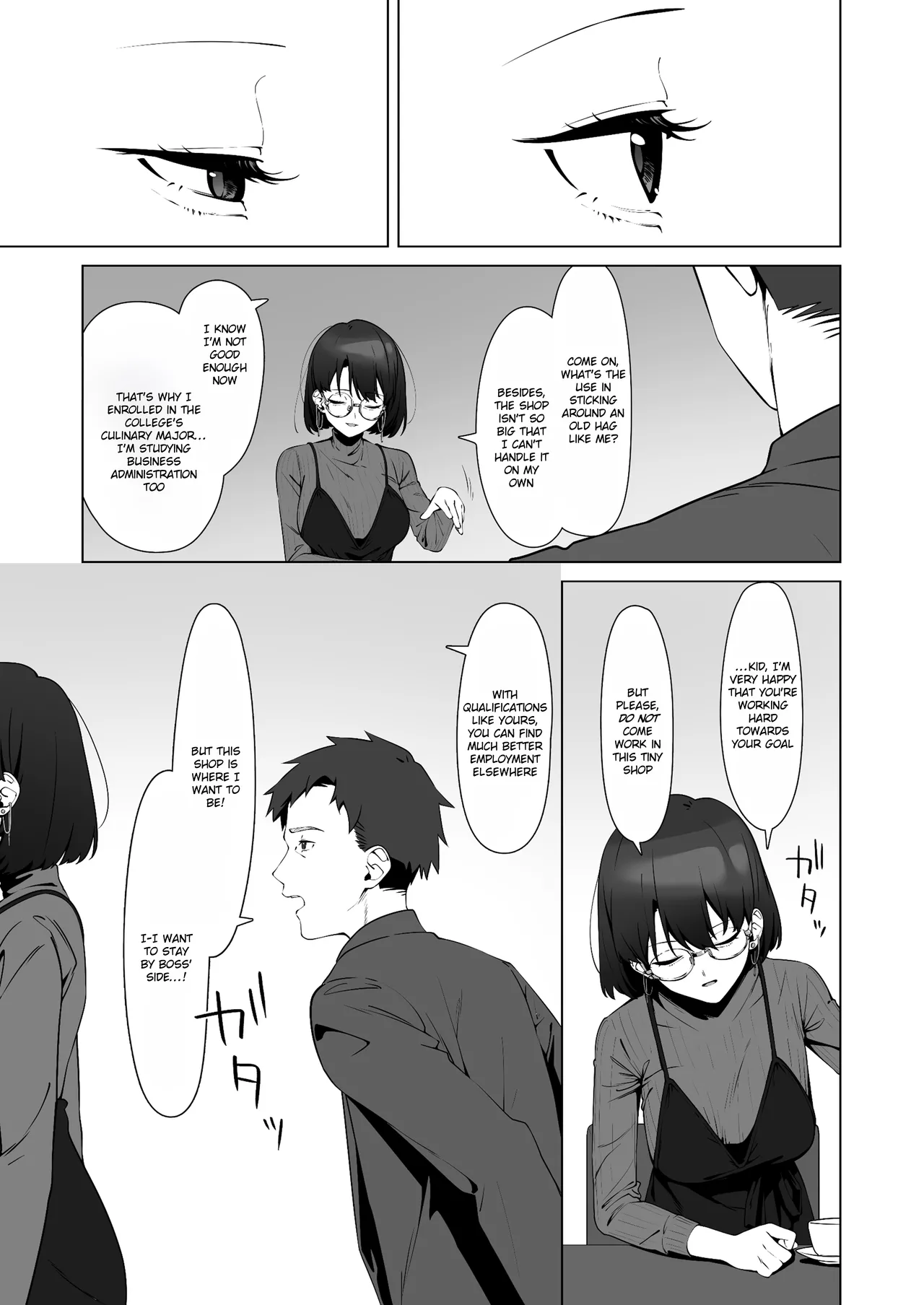 [Shiruo Gumi (Yugudora Shiruo)]My first sexual experience was with the boss of the cafe I’d been going to for 16 years[English] [Rei Scans] Page 9