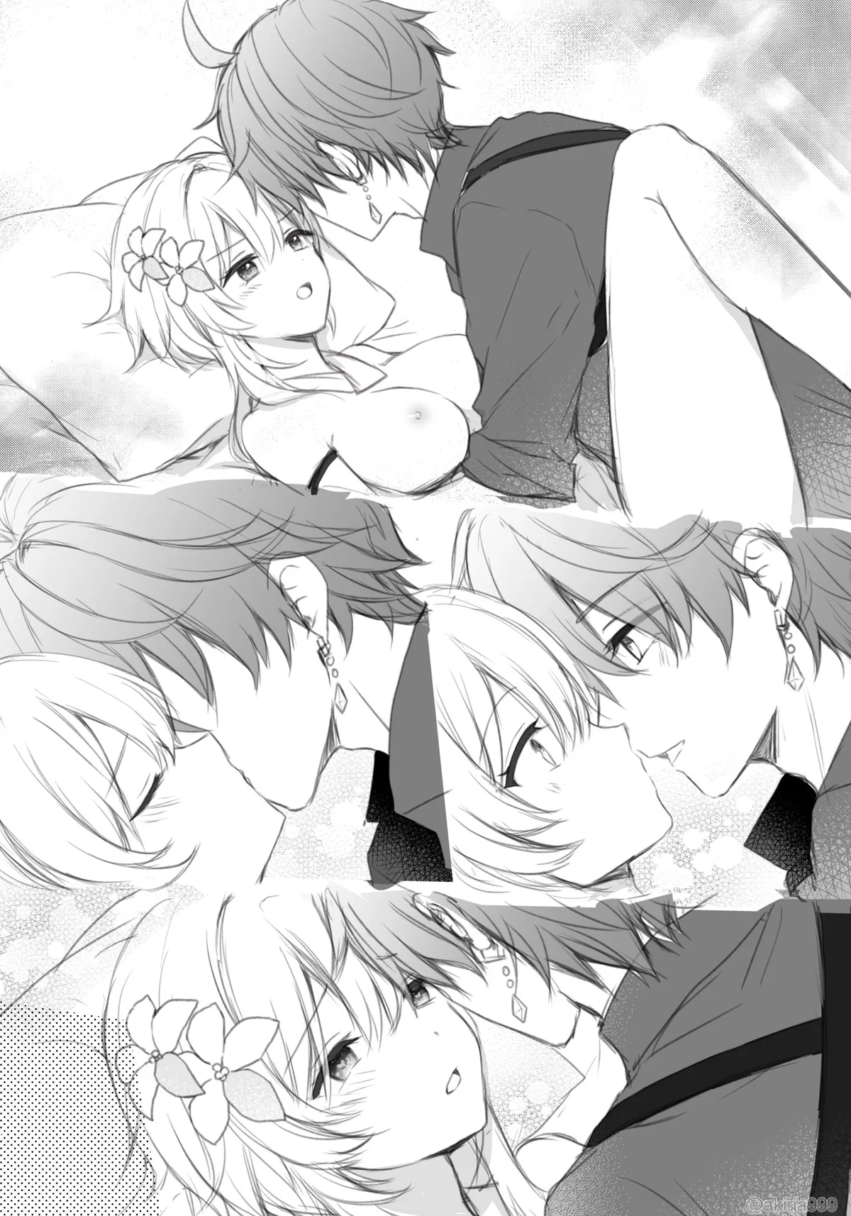 [Akitsuki Ria]Tarutariya ni joushiki kaihen suimin o kakerare, ecchi shoubu shite kureru Hotaru-chan no ecchi manga ③ (Genshin Impact) | 被达达利亚用常识改变催眠，并与其展开H对决的荧色色漫画[Chinese] [倫倫倫个人汉化] Page 23