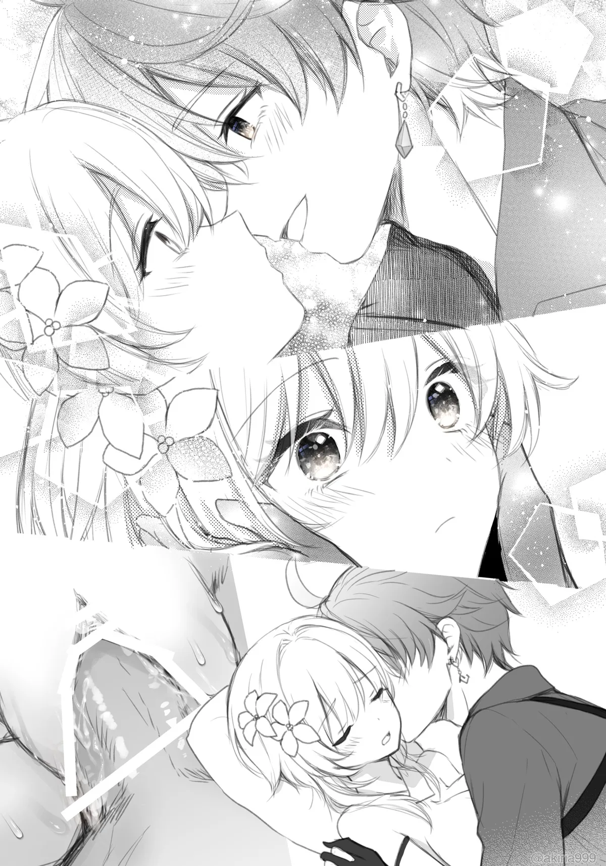 [Akitsuki Ria]Tarutariya ni joushiki kaihen suimin o kakerare, ecchi shoubu shite kureru Hotaru-chan no ecchi manga ③ (Genshin Impact) | 被达达利亚用常识改变催眠，并与其展开H对决的荧色色漫画[Chinese] [倫倫倫个人汉化] Page 24