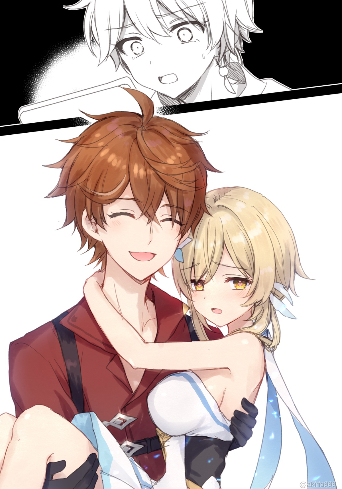 [Akitsuki Ria]Tarutariya ni joushiki kaihen suimin o kakerare, ecchi shoubu shite kureru Hotaru-chan no ecchi manga ③ (Genshin Impact) | 被达达利亚用常识改变催眠，并与其展开H对决的荧色色漫画[Chinese] [倫倫倫个人汉化] Page 30