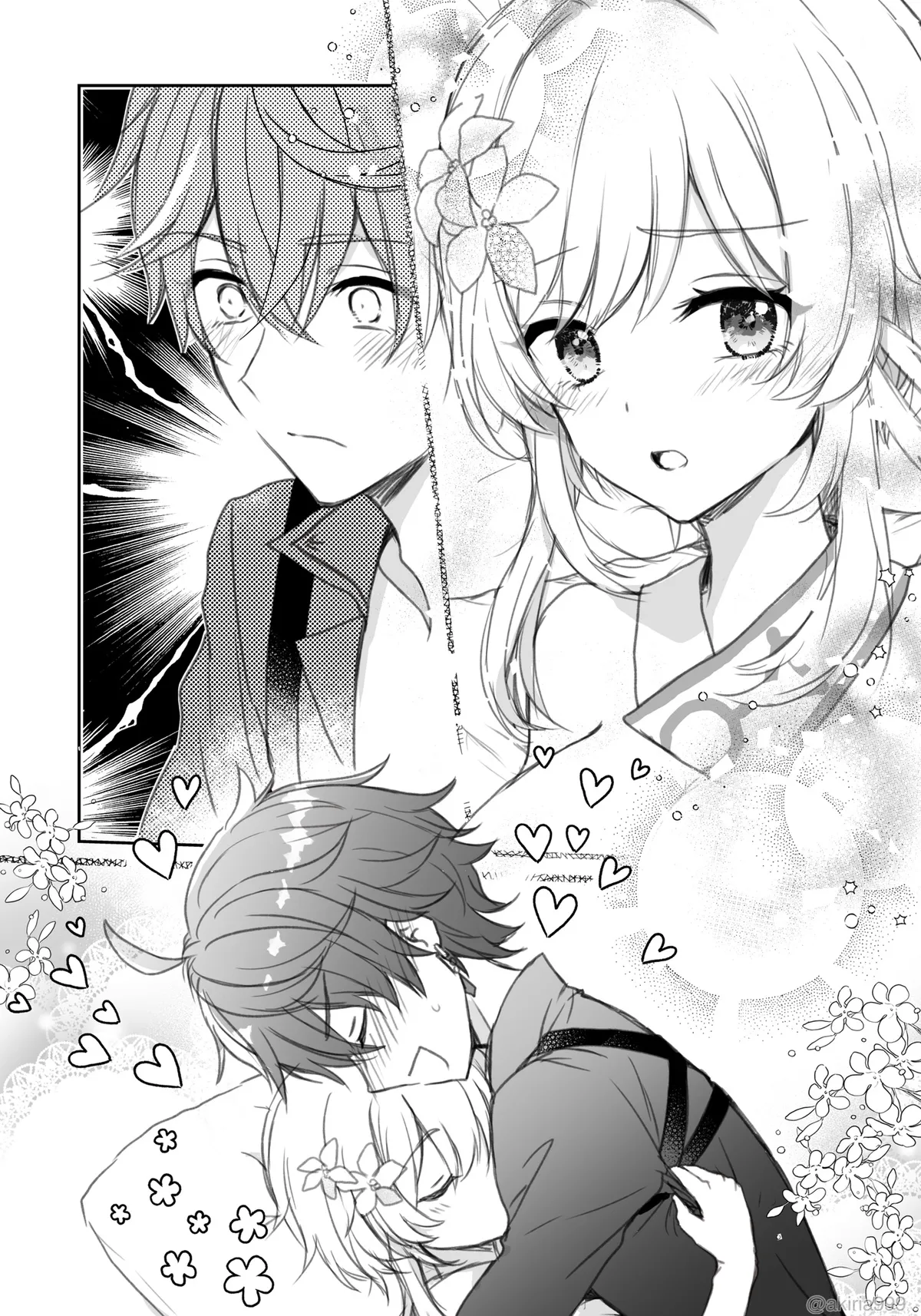 [Akitsuki Ria]Tarutariya ni joushiki kaihen suimin o kakerare, ecchi shoubu shite kureru Hotaru-chan no ecchi manga ③ (Genshin Impact) | 被达达利亚用常识改变催眠，并与其展开H对决的荧色色漫画[Chinese] [倫倫倫个人汉化] Page 39