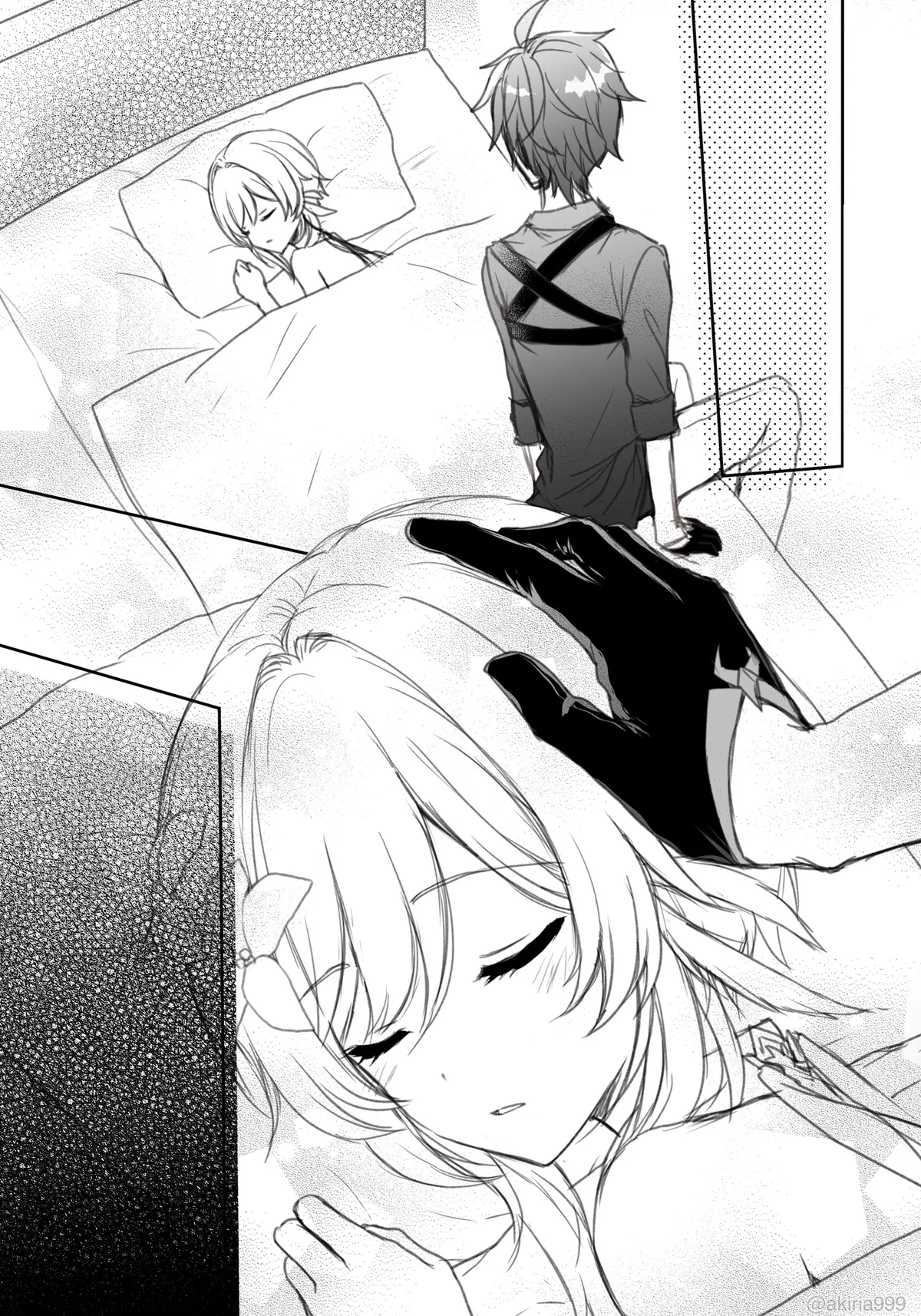 [Akitsuki Ria]Tarutariya ni joushiki kaihen suimin o kakerare, ecchi shoubu shite kureru Hotaru-chan no ecchi manga ③ (Genshin Impact) | 被达达利亚用常识改变催眠，并与其展开H对决的荧色色漫画[Chinese] [倫倫倫个人汉化] Page 40