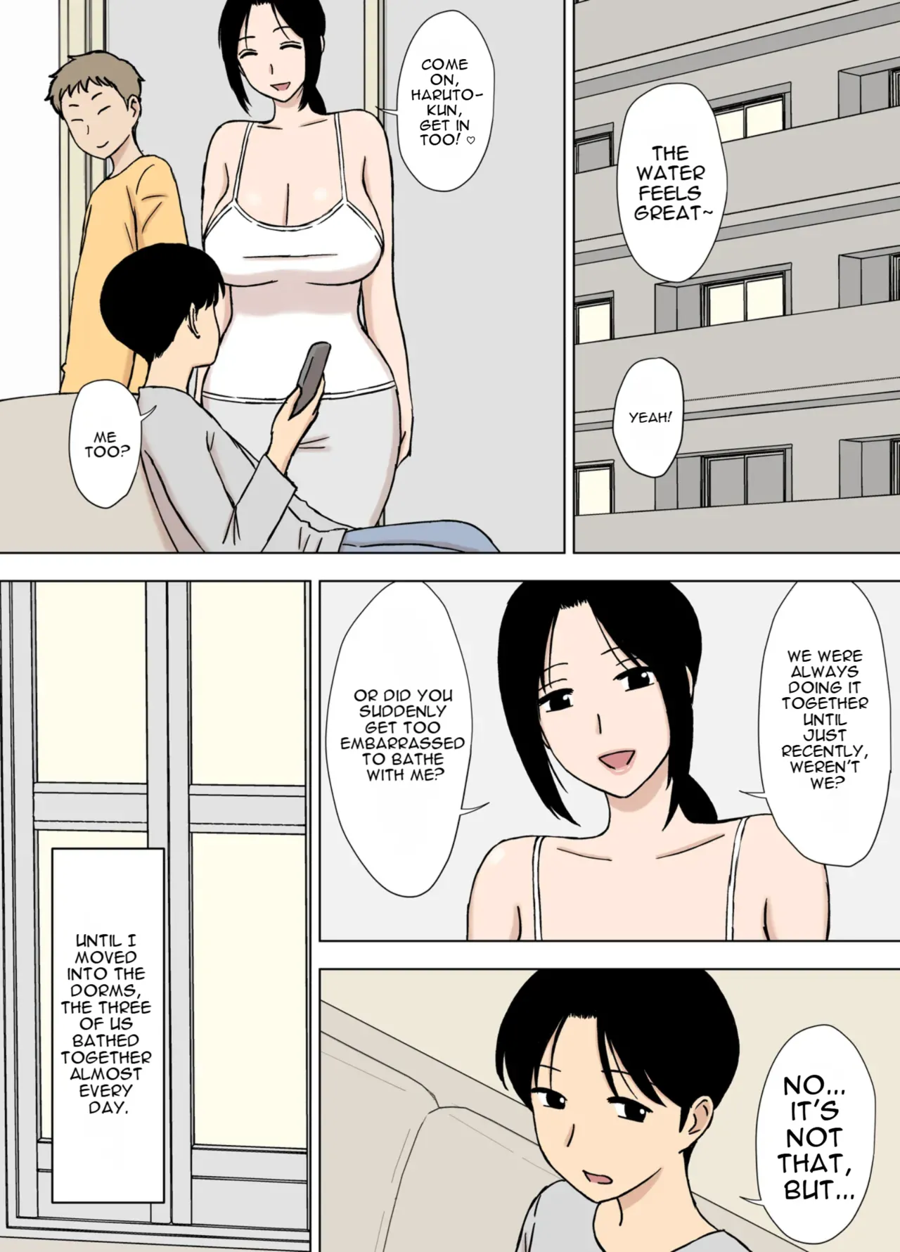 [Urakan]Bakunyuu Mama to Giri no Musuko-tachi | Busty Mom and Her Stepsons[English] Page 6