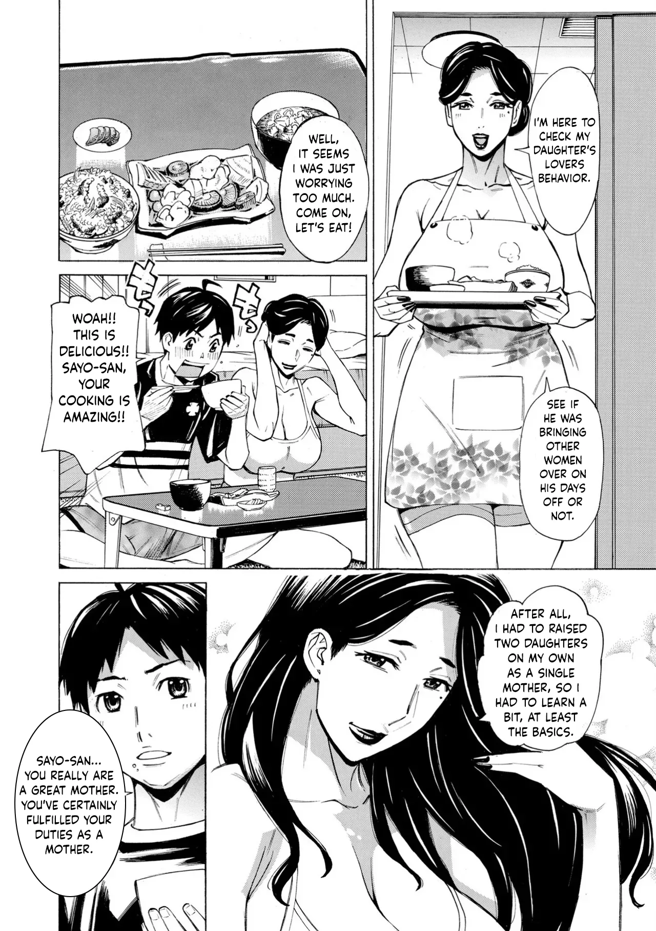 [Makibe Kataru]Three MILF's Ch. 6[English] Page 6