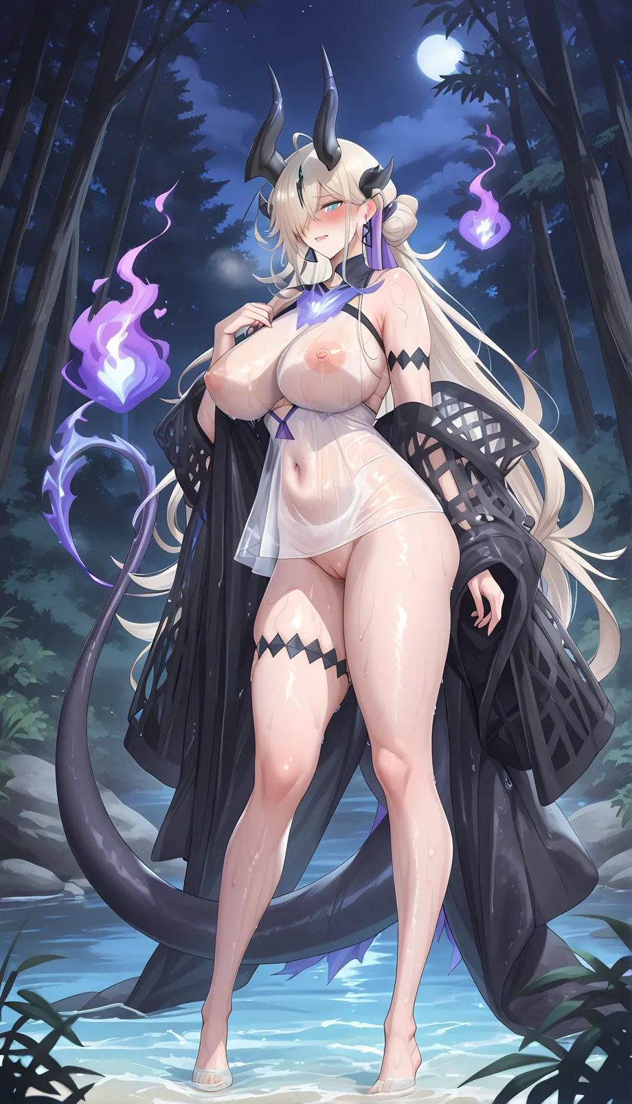Eblana swimsuit(arknights)[ai generated] Page 115