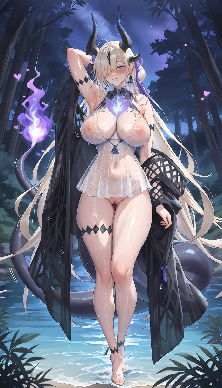 Eblana swimsuit(arknights)[ai generated] Page 121