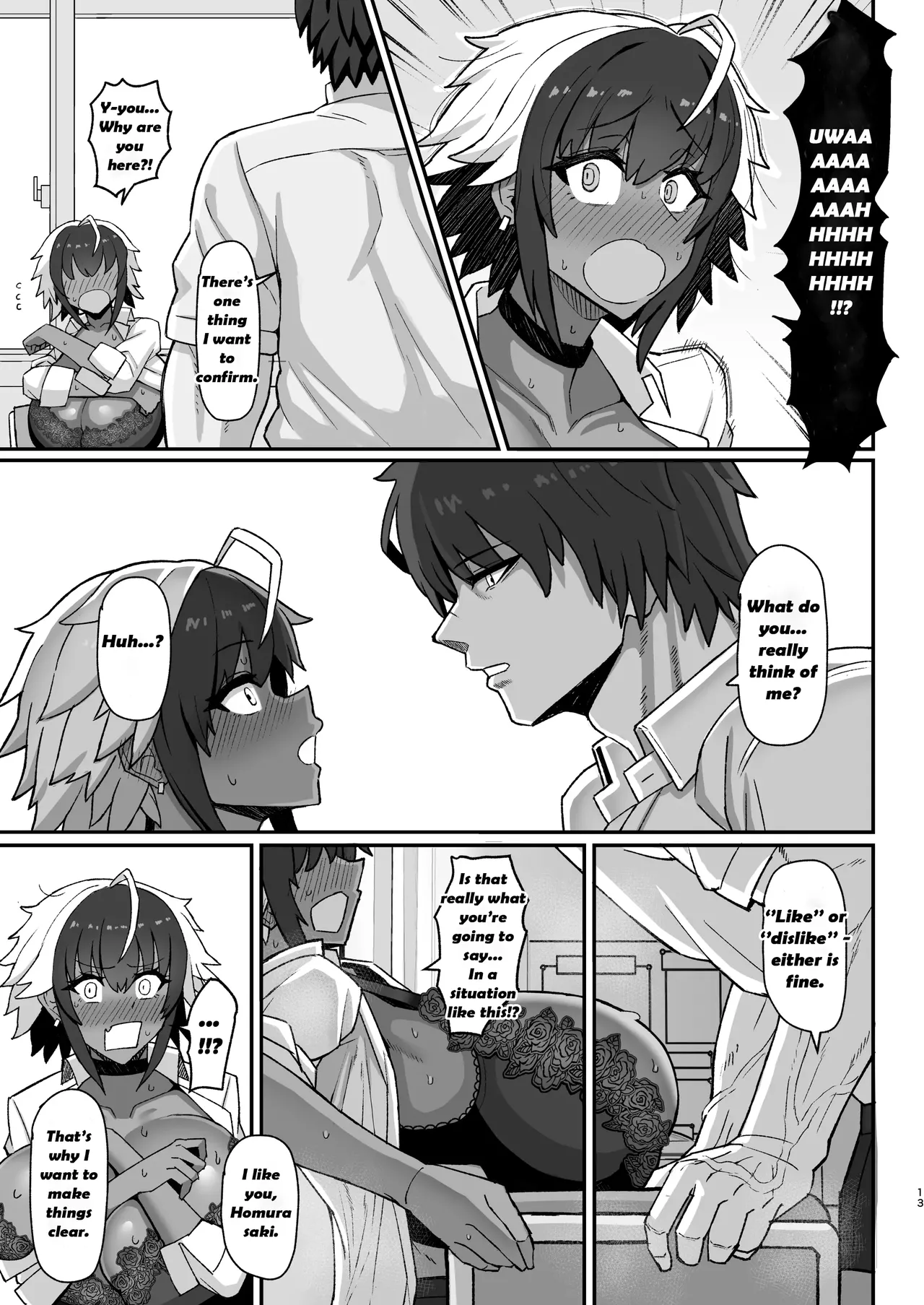 [uma Goya Sankaku (umauma)]Maki-chan VS Kurokawa-kun Kasshoku Bakunyuu Boyish Succubus wa Sa-bote no Yume o Miru ka? | Maki-chan vs Kurokawa-kun - Does the Tanned, Big-Breasted, Boyish Succubus Dream of Being a Cum-Whore?[English] Page 12