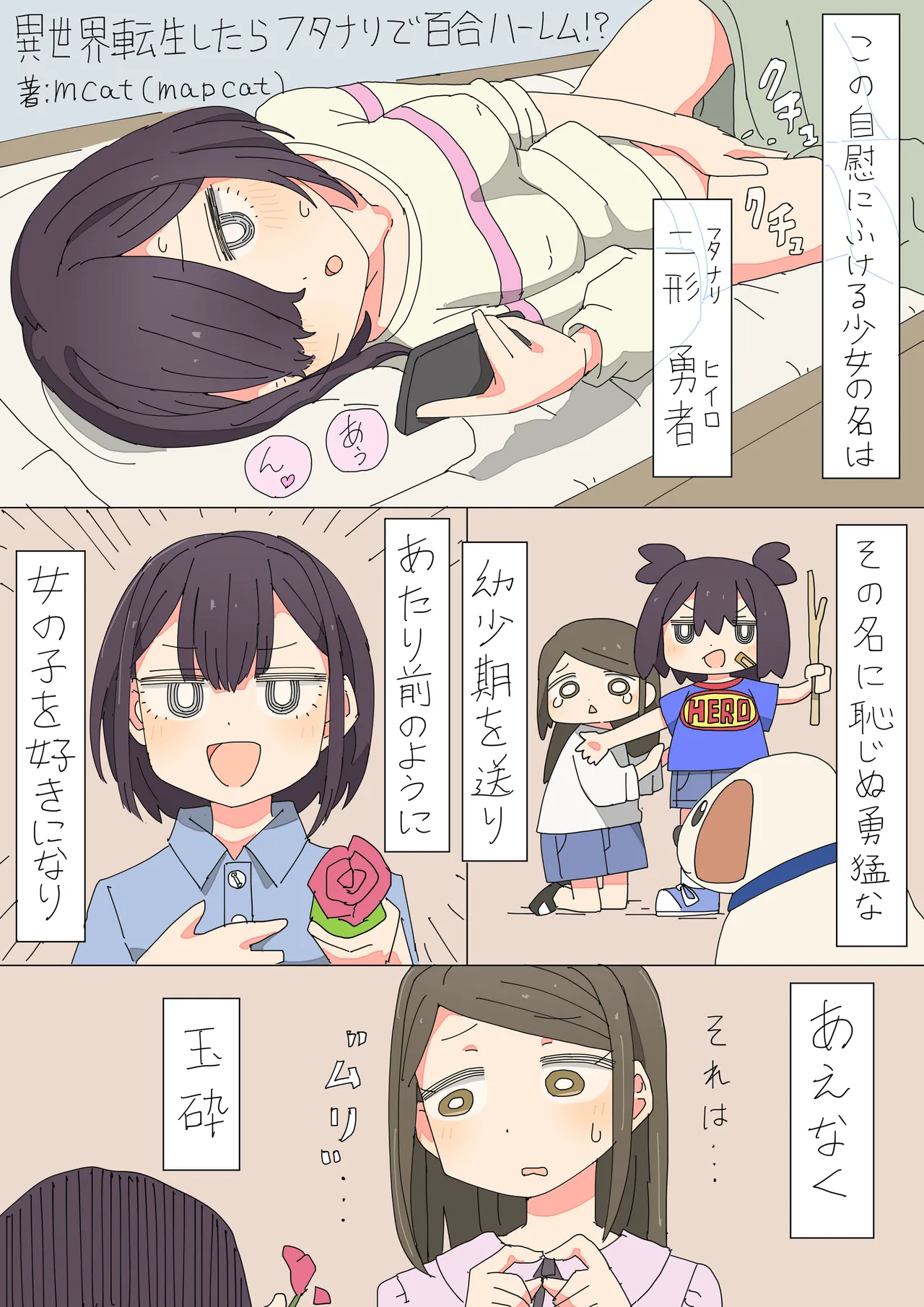 [Isekai Tenbou-shitsu (mcat)]Isekai Tensei shitara Futanari de Yuri Harem!? 1[Digital] Page 2