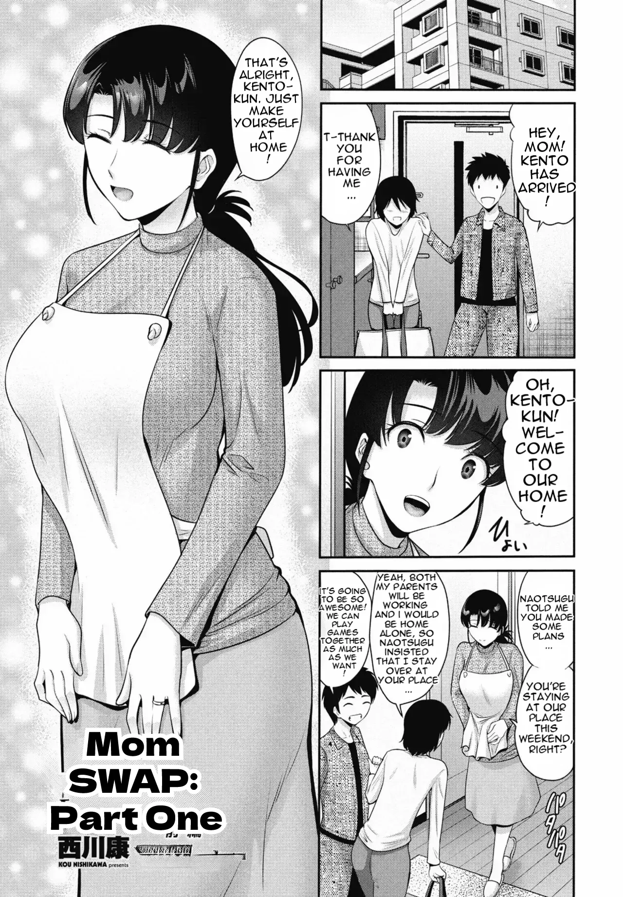 [Nishikawa Kou]Okasan SWAP Zenpen | Mom SWAP: Part 1(COMIC Penguin Club 2025-05) [English] [MTL] [Digital] Page 1