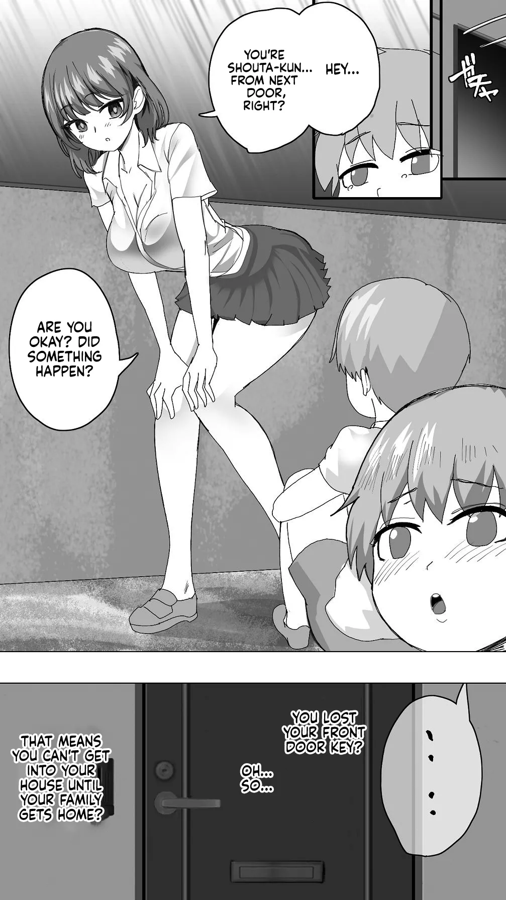 [Oishiko]Komatteiru Kinjo no Shota o Hogoshita JK Shimai - Tonari no Onee-san | The Older Girls Next Door[English] [Sonarin迫] Page 9
