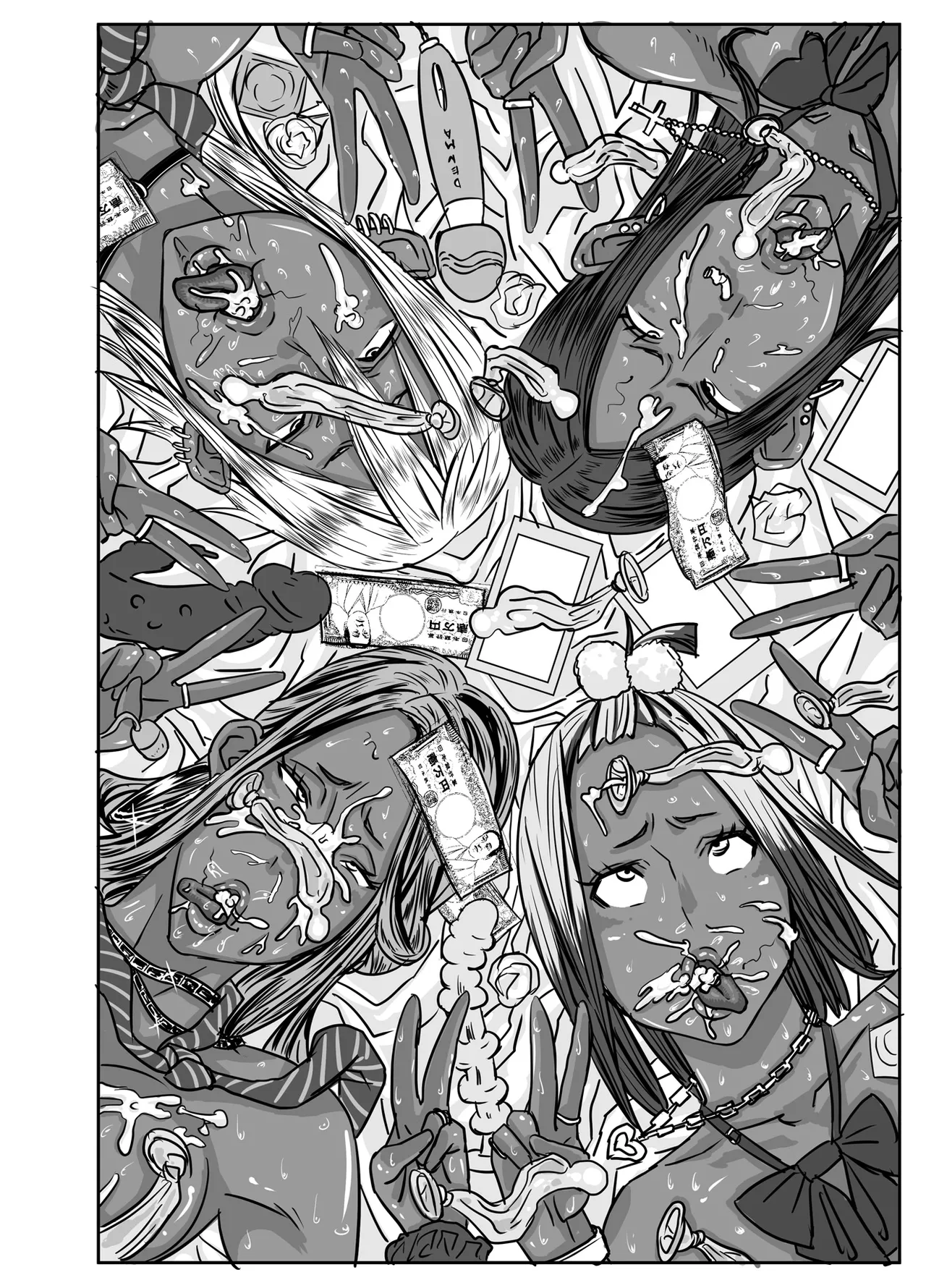 [Mosquito Man]Cho ~Namaiki na Kuro Gal JK to Pakoritai Kimo Oyaji-tachi[Chinese] Page 106
