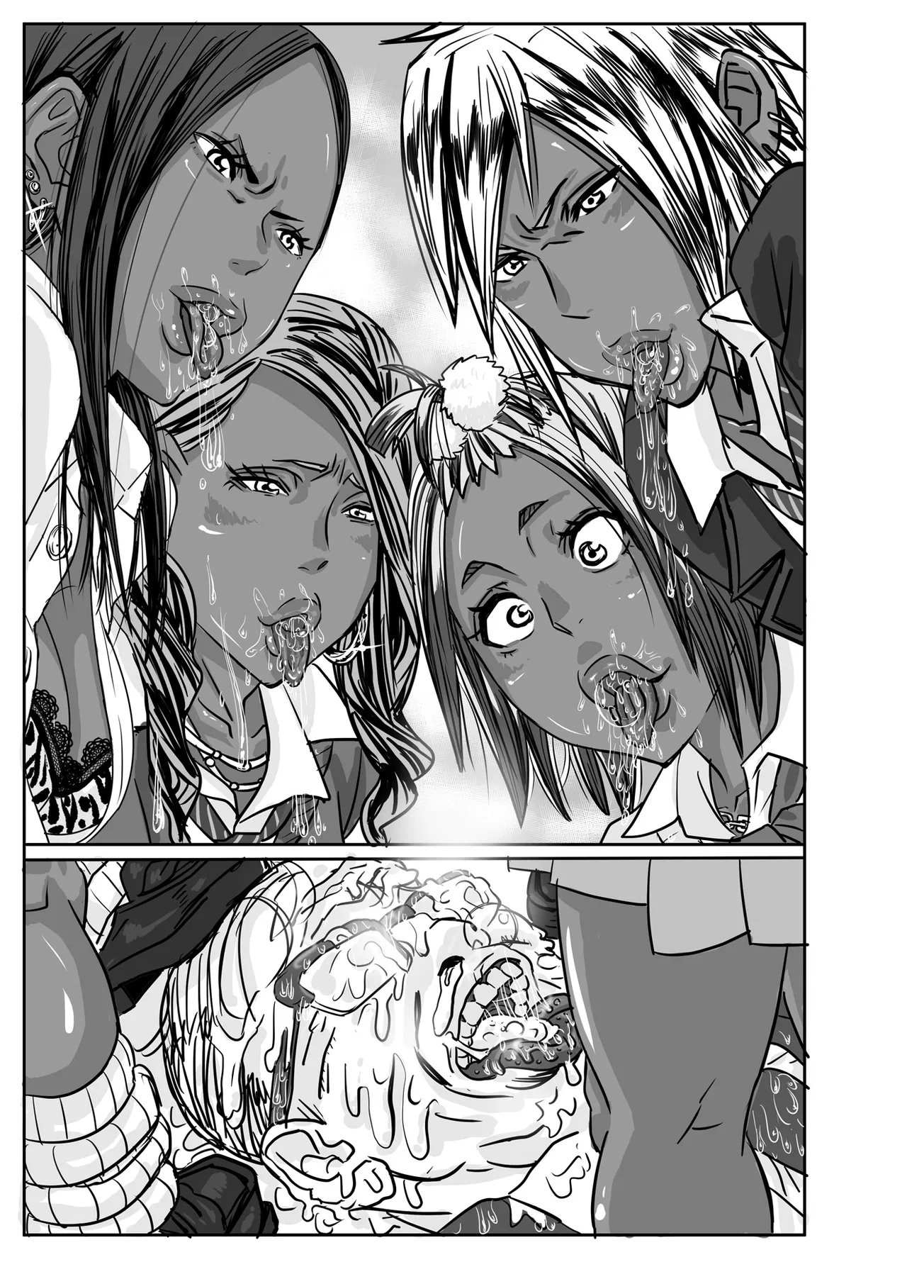 [Mosquito Man]Cho ~Namaiki na Kuro Gal JK to Pakoritai Kimo Oyaji-tachi[Chinese] Page 97