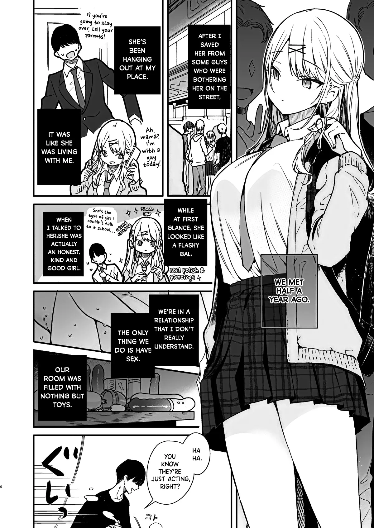 [Mutou Koucha]Gal Kanojo to Kageki AV no Mane shitara Taihen na Koto ni natta Ecchi[English] [Digital] Page 3