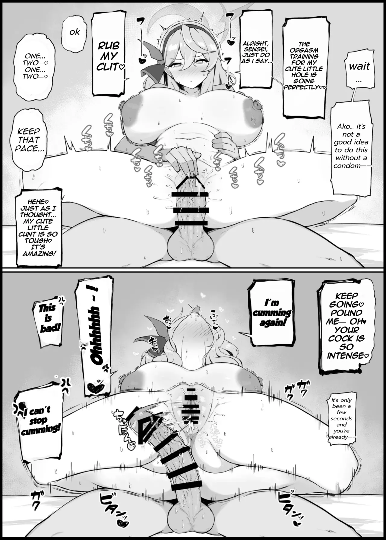 [Dogyaddo Naru Yanke (Naru)]Gaman Dekinaku natta Mesu ni Kateru Wake nai desho | Sensei can't Win Against a Girl At her Limit(Blue Archive) [English] [Digital] Page 24