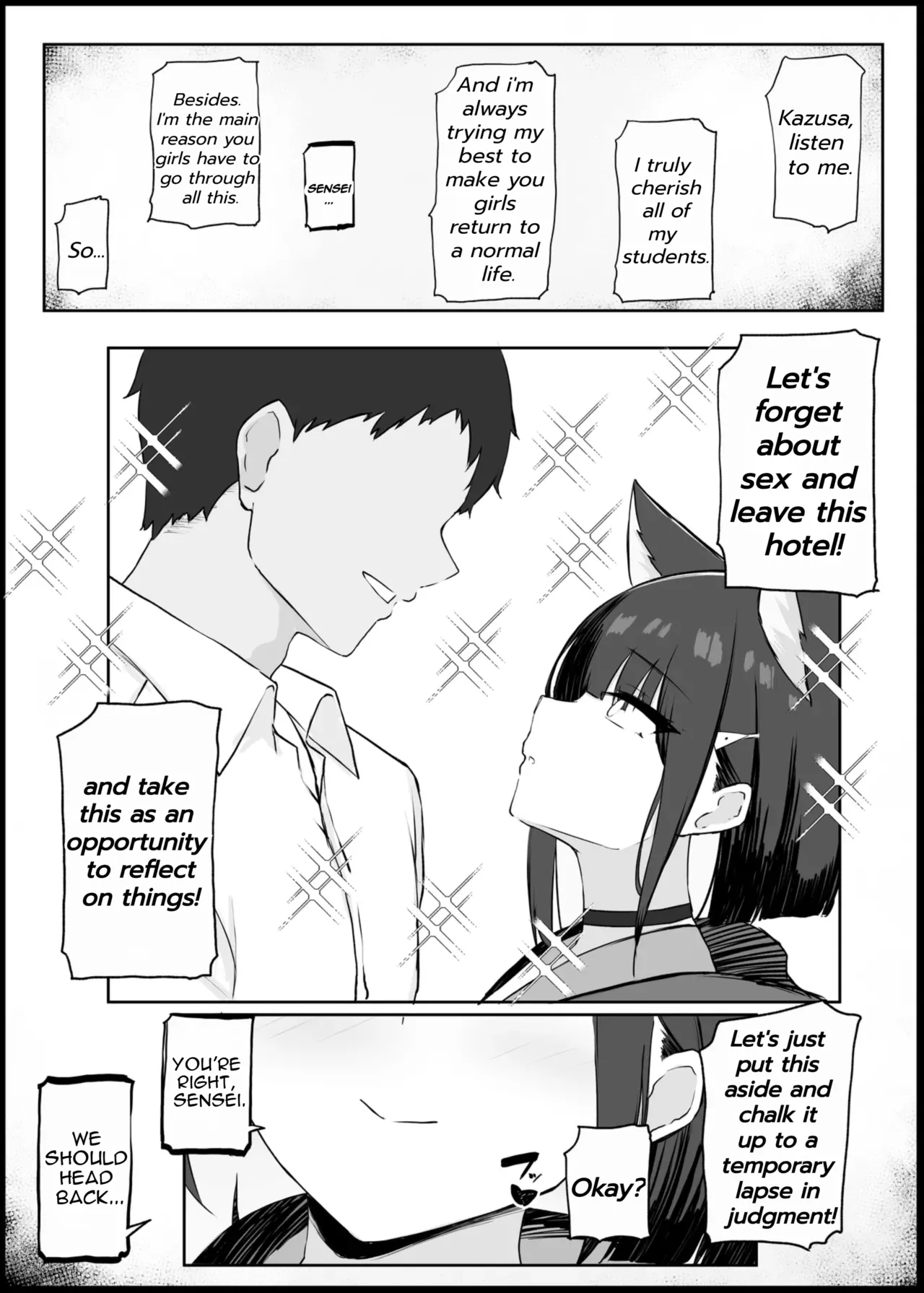 [Dogyaddo Naru Yanke (Naru)]Gaman Dekinaku natta Mesu ni Kateru Wake nai desho | Sensei can't Win Against a Girl At her Limit(Blue Archive) [English] [Digital] Page 3