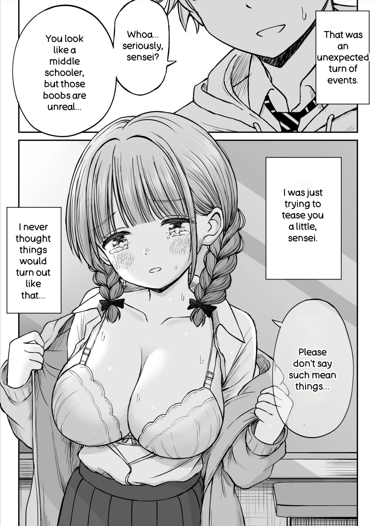 [Kotorakku]Please Don't Bully Sensei Too Much... ~The Day the Kind, Baby-Faced, Big-Breasted Hanasaki-Sensei’s Heart Broke~[English] Page 2