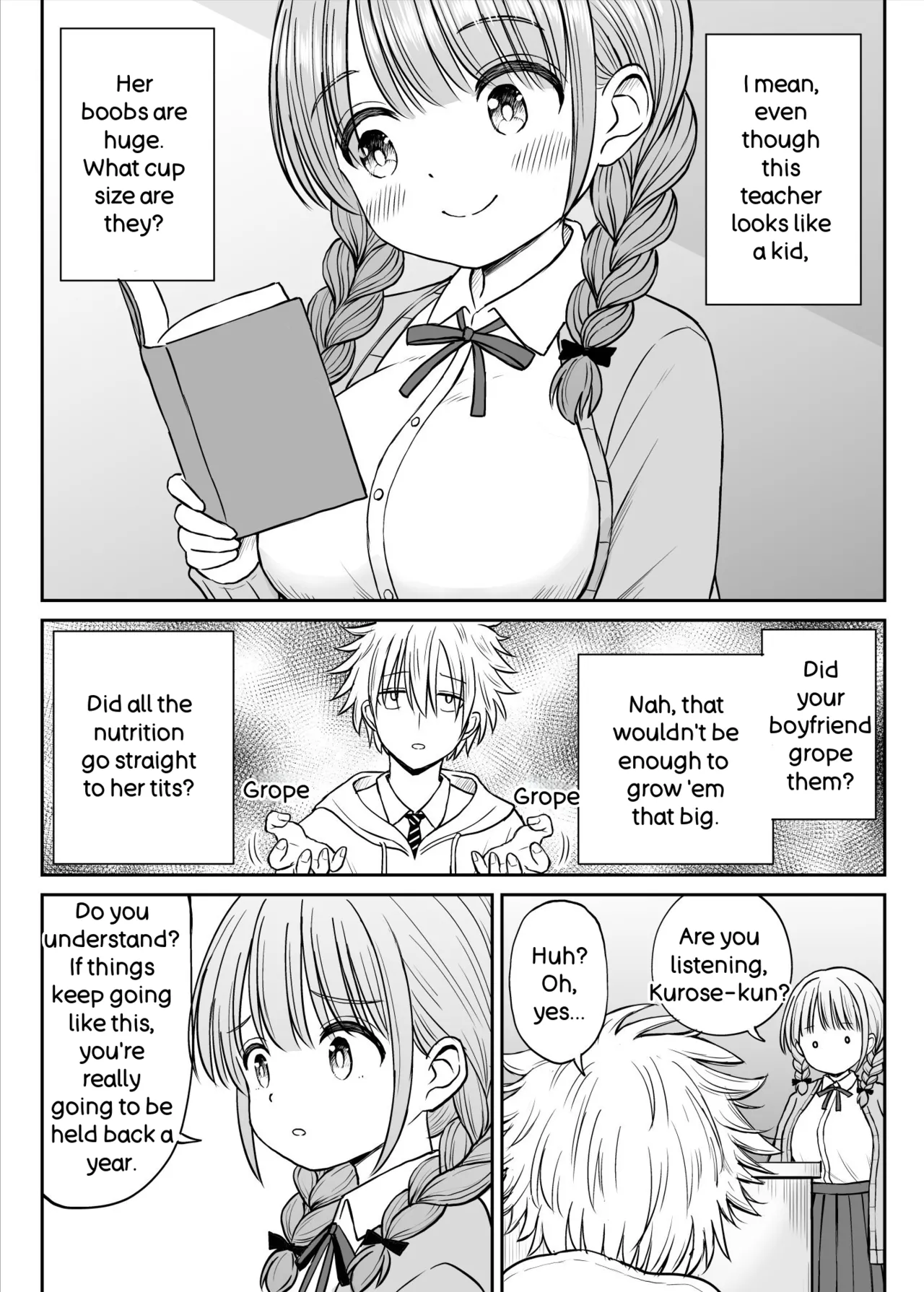 [Kotorakku]Please Don't Bully Sensei Too Much... ~The Day the Kind, Baby-Faced, Big-Breasted Hanasaki-Sensei’s Heart Broke~[English] Page 8