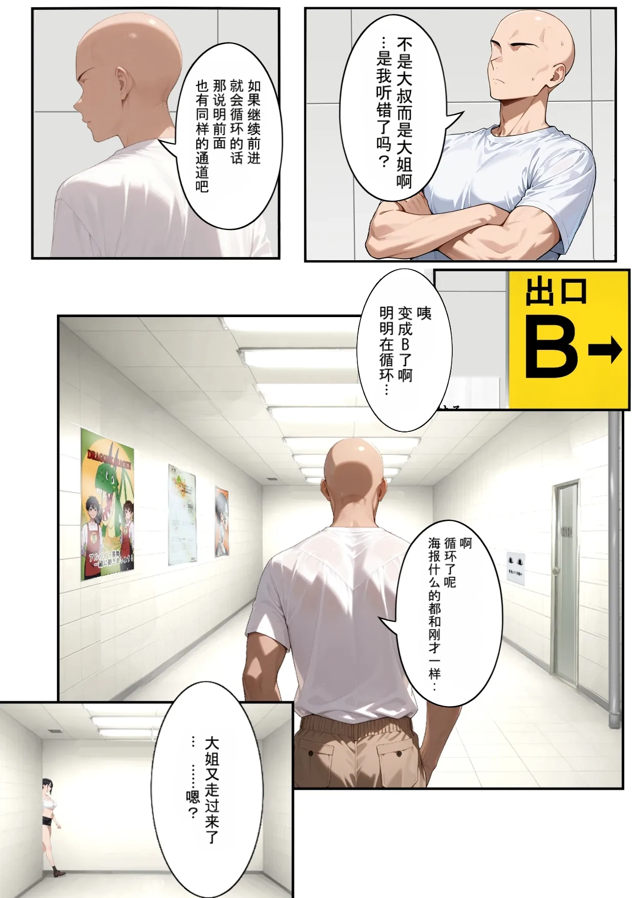 [Dainikken]H Ban Deguchi Mitsuketa Ihen ga Ero Sugite Modorenai | H号出口 发现的异常太色情回不去了[Chinese] [AI Generated] Page 7