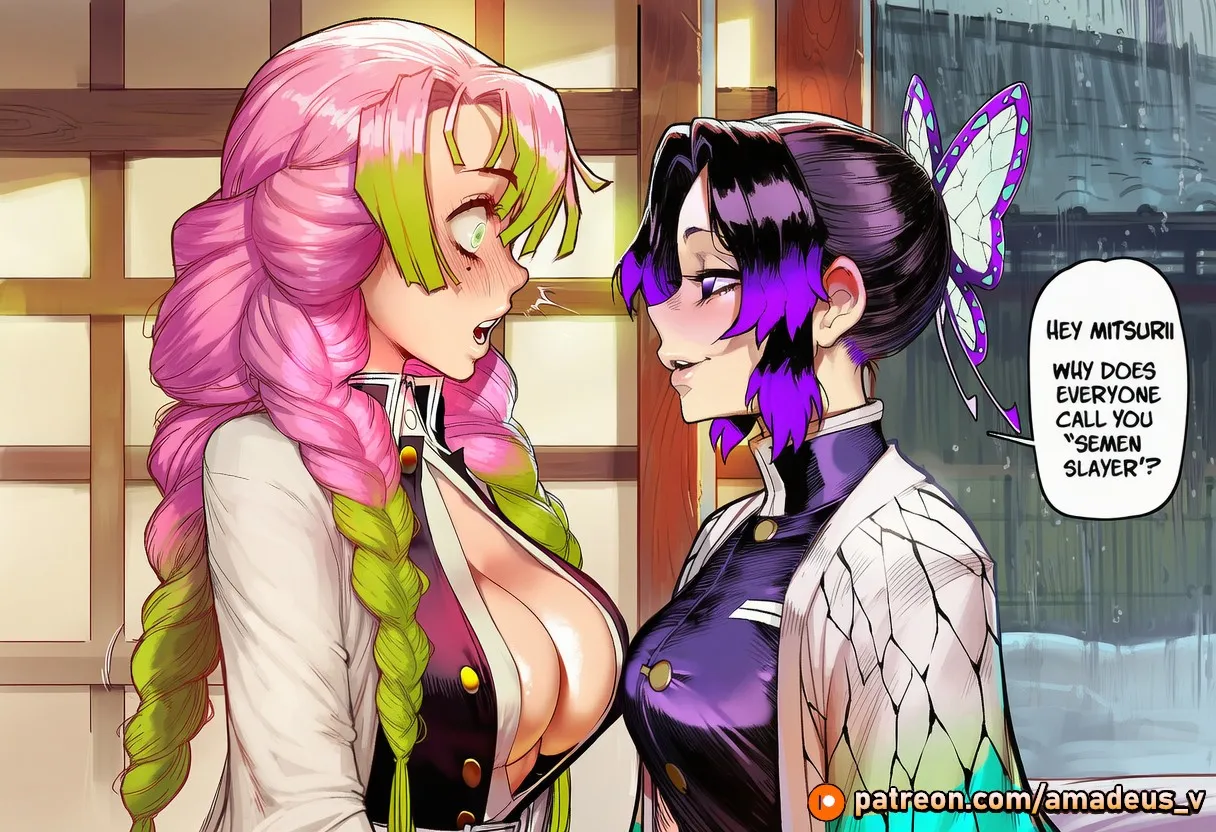 [Amadeus V]Semen Slayer(Mitsuri Kanroji x Kochou Shinobu) [English] [Full Comic] [AI Generated] Page 2