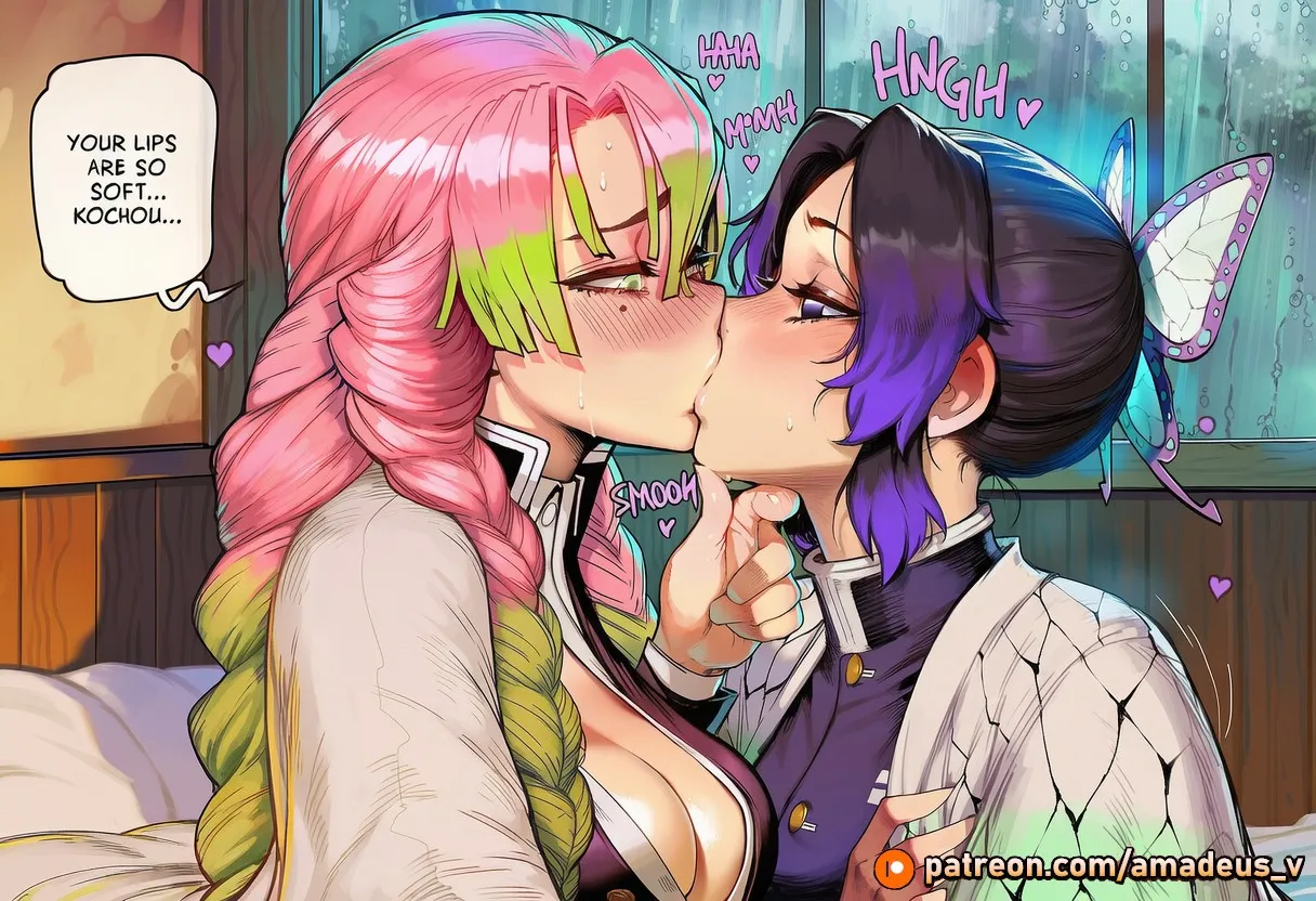 [Amadeus V]Semen Slayer(Mitsuri Kanroji x Kochou Shinobu) [English] [Full Comic] [AI Generated] Page 7