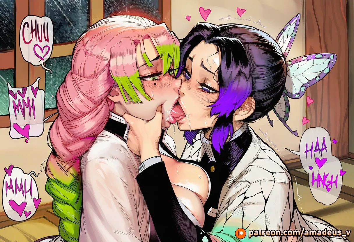 [Amadeus V]Semen Slayer(Mitsuri Kanroji x Kochou Shinobu) [English] [Full Comic] [AI Generated] Page 8