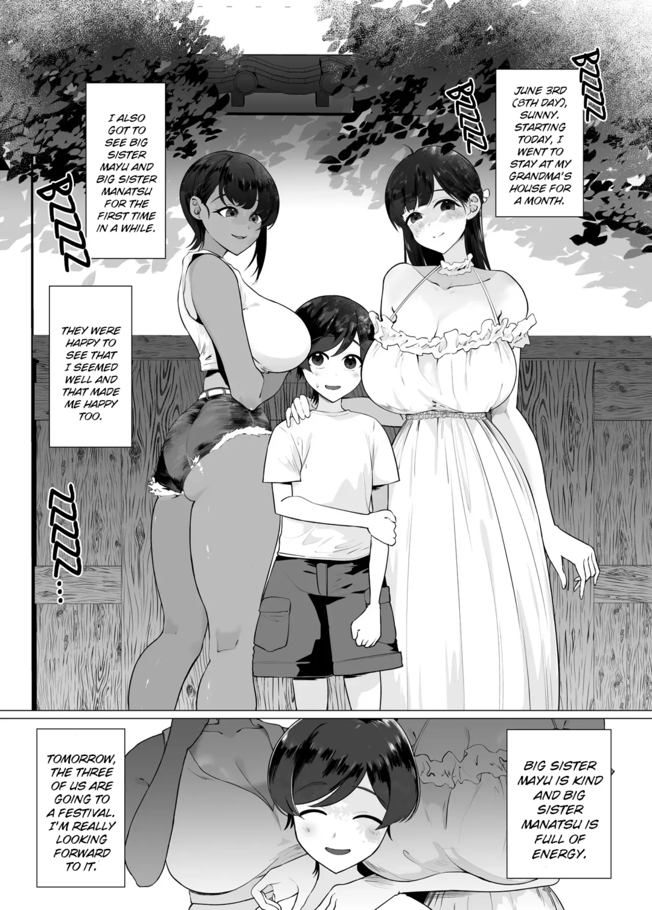 [Gyoumuyou Jiga]Boku to Onee-chan-tachi no Kozukuri Nikki. | Baby-Making Diaries with Big Sisters[English] Page 2