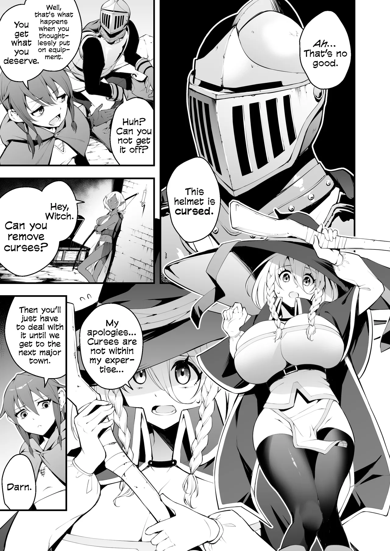 [Jisyakunyudo (Nanameno Hayuta)]The Apprentice Witch And The Cursed Dick | Minarai Majo to Noroi no Chinpo[English] [Cookie Cruncher] [Digital] Page 2