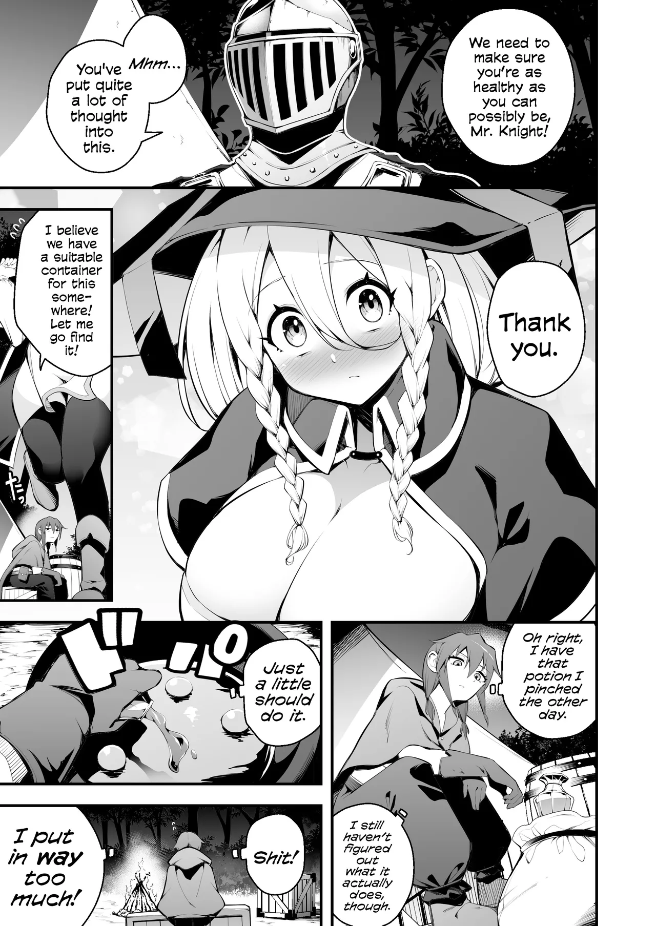 [Jisyakunyudo (Nanameno Hayuta)]The Apprentice Witch And The Cursed Dick | Minarai Majo to Noroi no Chinpo[English] [Cookie Cruncher] [Digital] Page 4