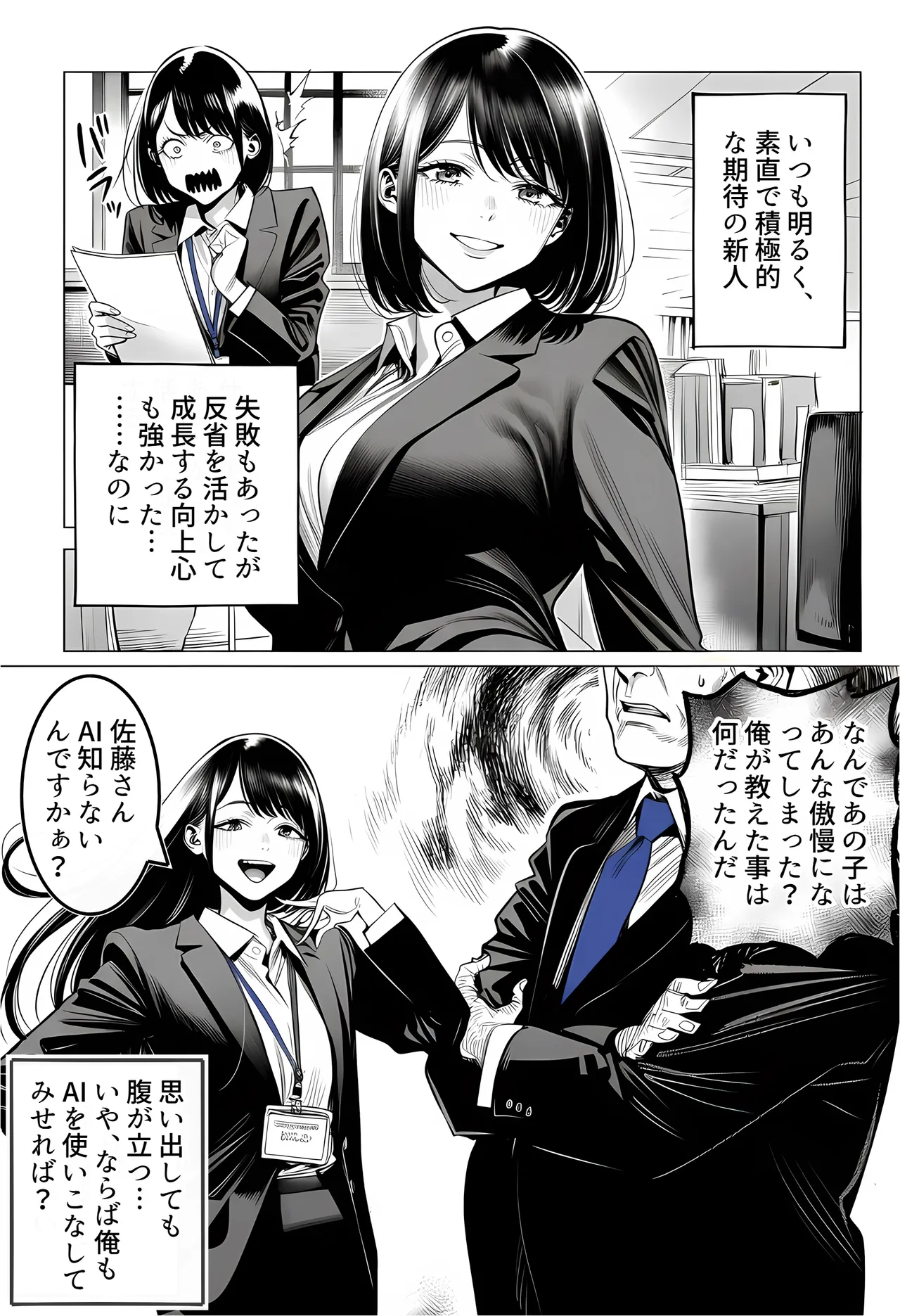 [えたあなる]23コ下のくせに説教してくる巨乳OLを洗脳アプリで肉便器[AI Generated] Page 15