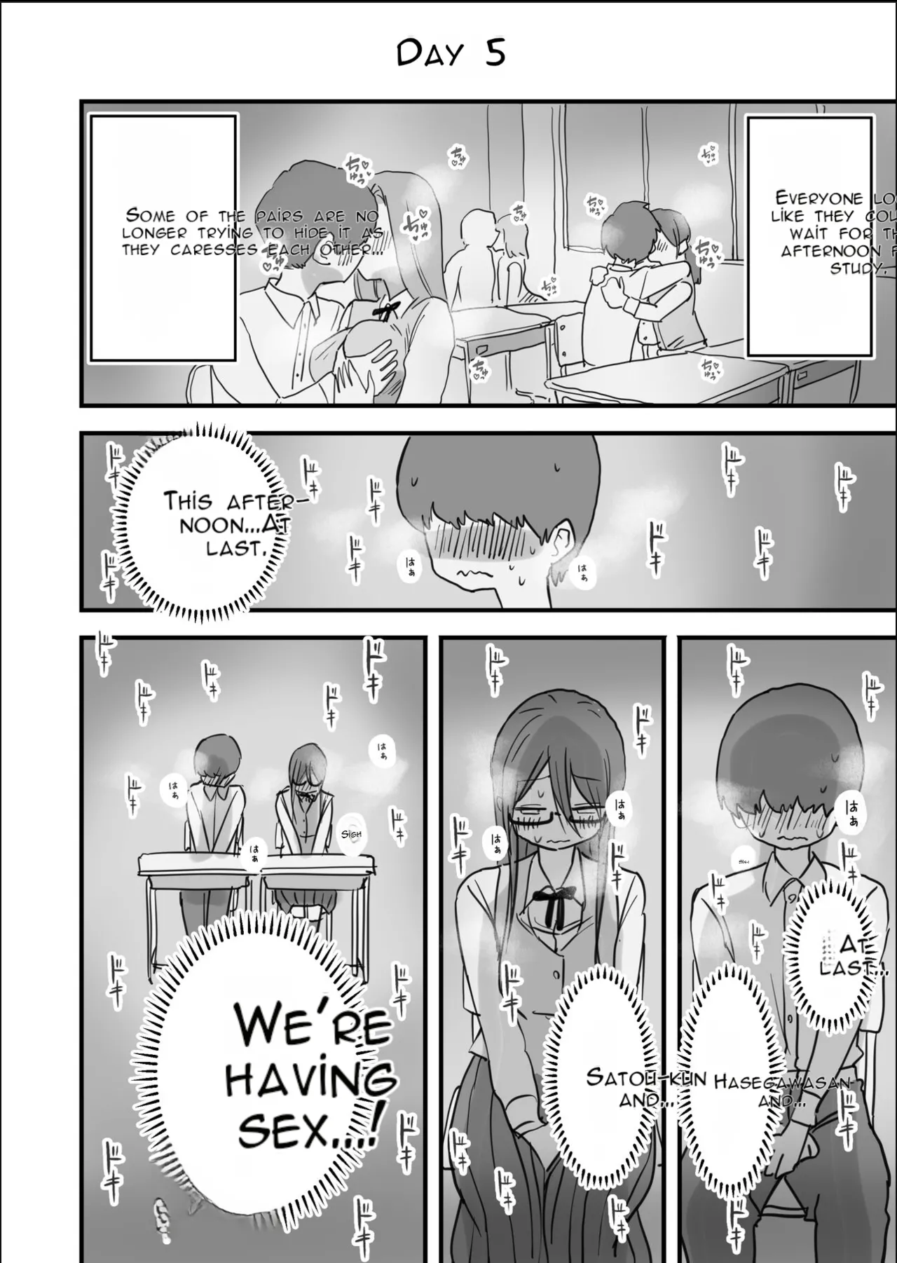 [Hiyashi Makura]Atarashii Seikyouiku ga Hajimatta no de Classmate no Hasegawa-san to 5-kakan ni Wataru Noukou Sex o Suru | Since a New Sex Education Course Has Begun, I'm Having Five Days of Intense Sex with My Classmate, Hasegawa[English] [AI Translated] Page 49