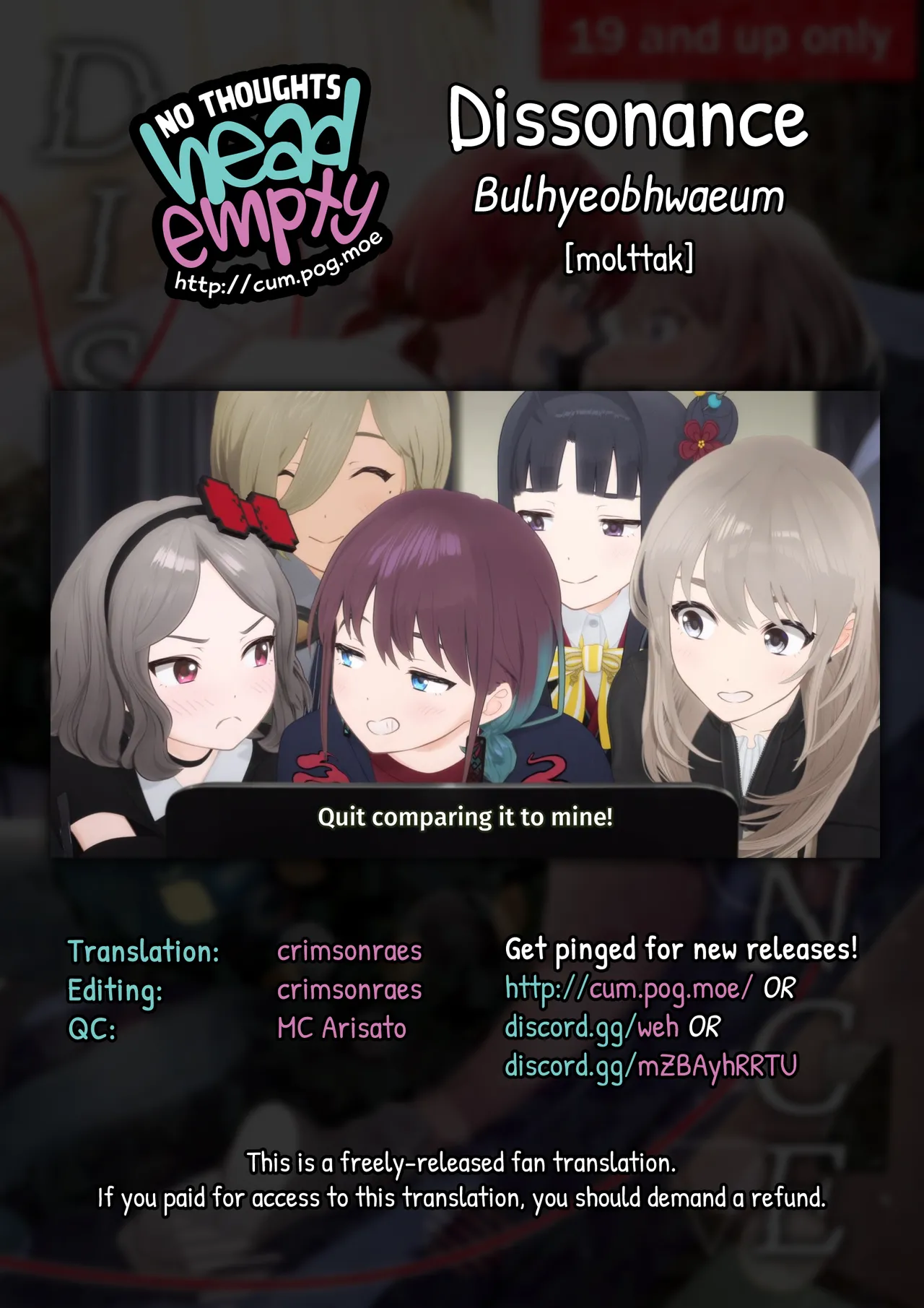 [molttak]Bulhyeobhwaeum - Fukyouwaon | Dissonance(Girls Band Cry) [English] [head empty] Page 53