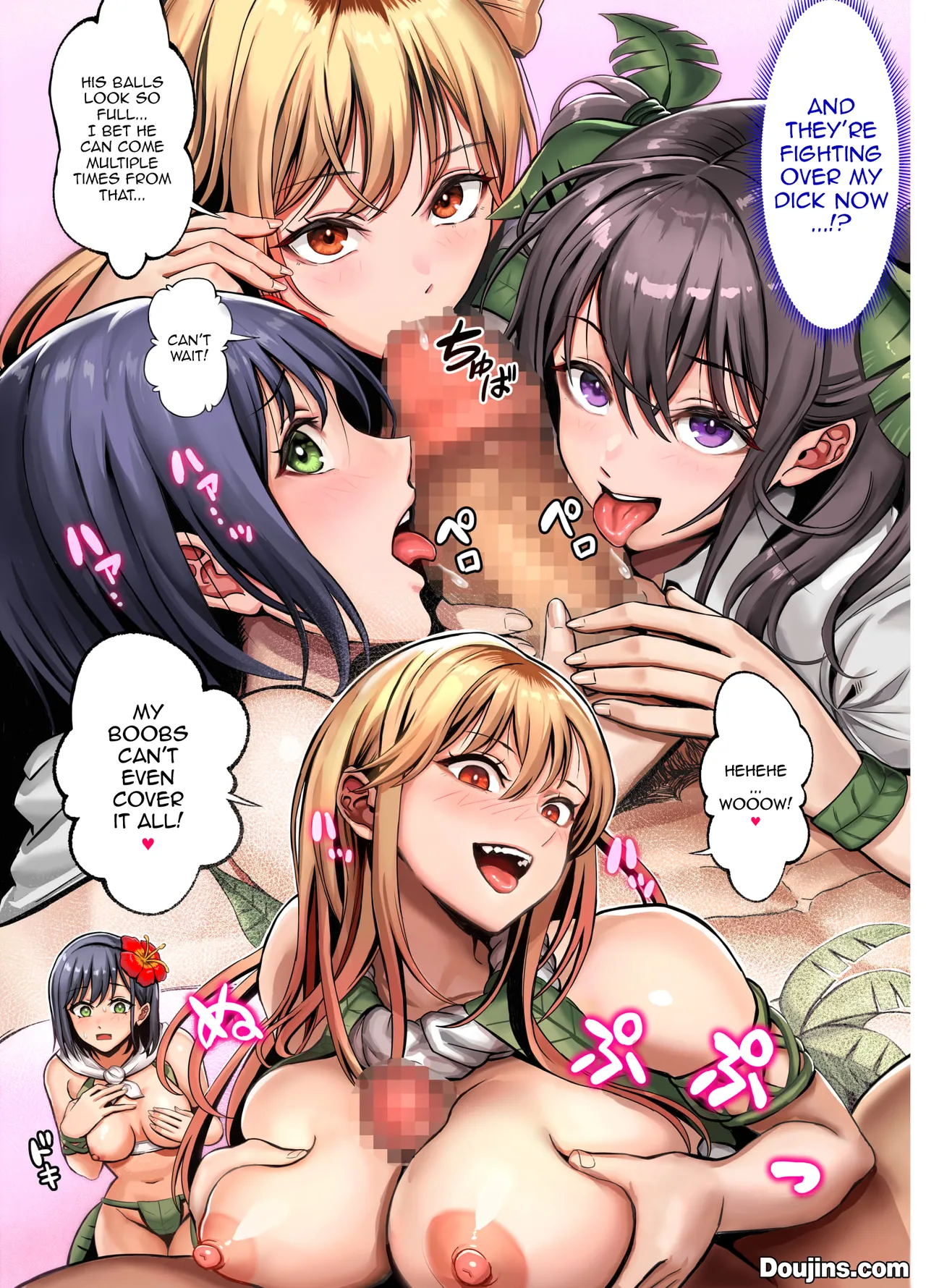 [Hokekiyo Carnival (Houhokekiyo)]Mujintou Sounan Harem | Deserted Island Castaway Harem Ch.1-6[English] {Doujins.com} Page 24