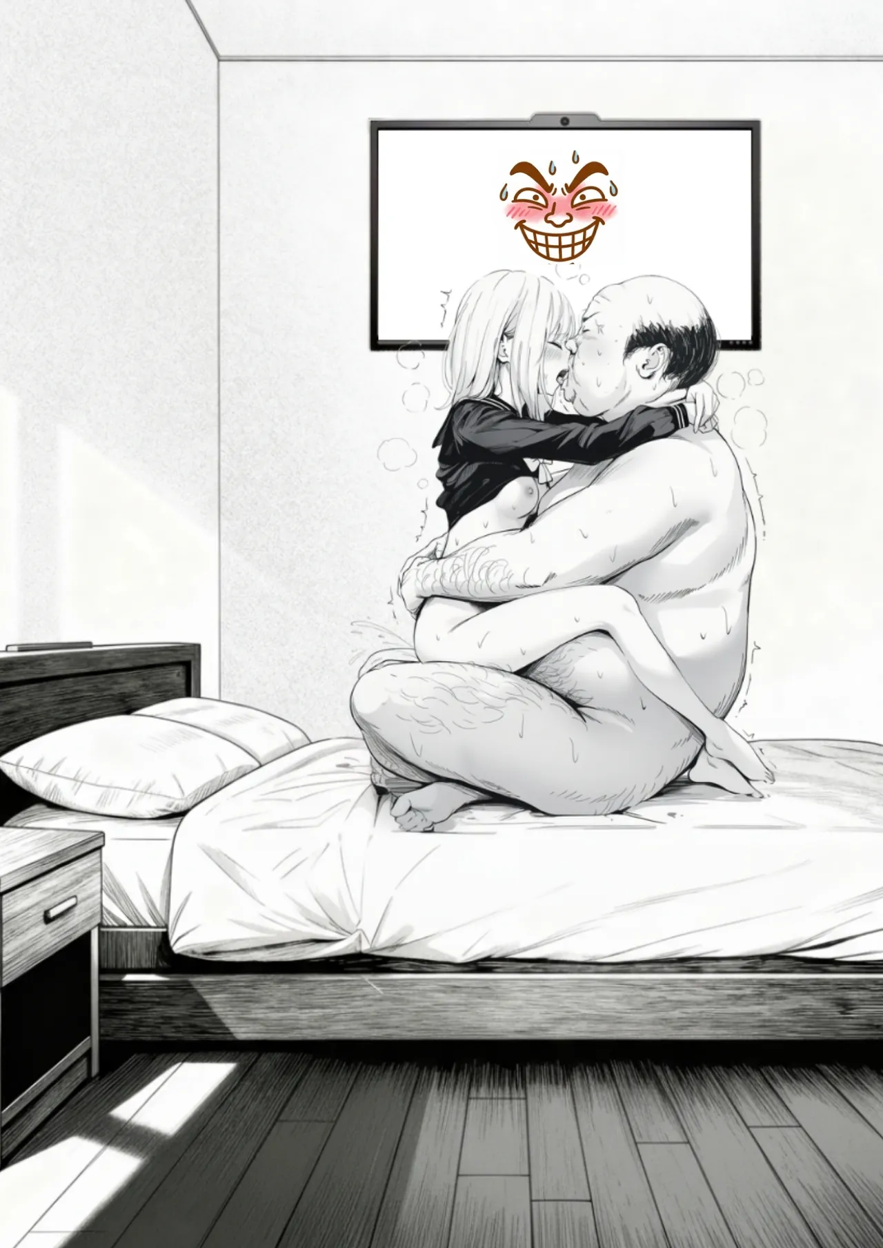 [種付け出版]セックスしないと出られない部屋に親友のパパと閉じ込められたんですけど〜！？[AI Generated][AI translated] Page 164
