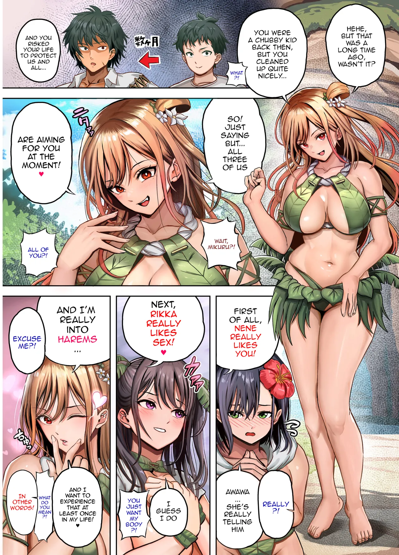 [Hokekiyo Carnival (Houhokekiyo)]Mujintou Sounan Harem | Deserted Island Castaway Harem[English] {Doujins.com} Page 10