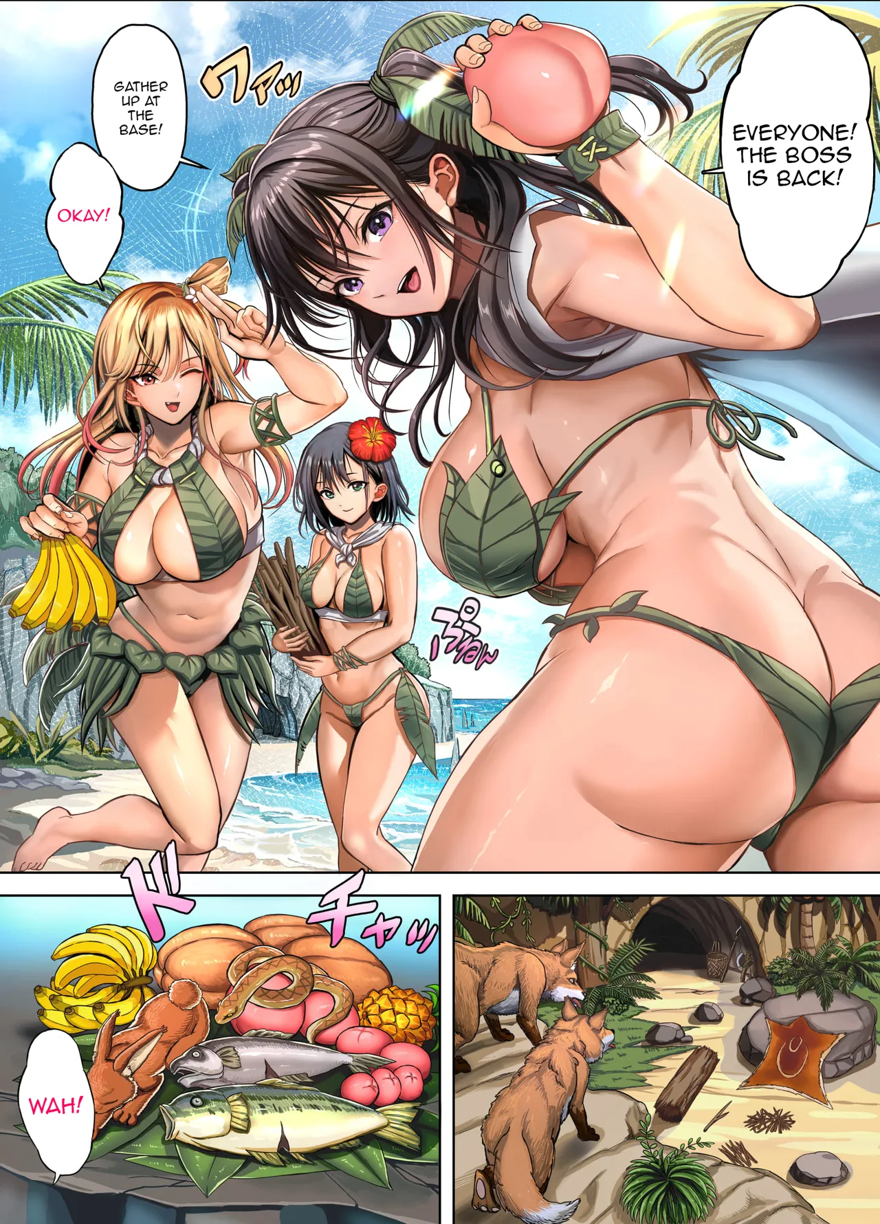 [Hokekiyo Carnival (Houhokekiyo)]Mujintou Sounan Harem | Deserted Island Castaway Harem[English] {Doujins.com} Page 6