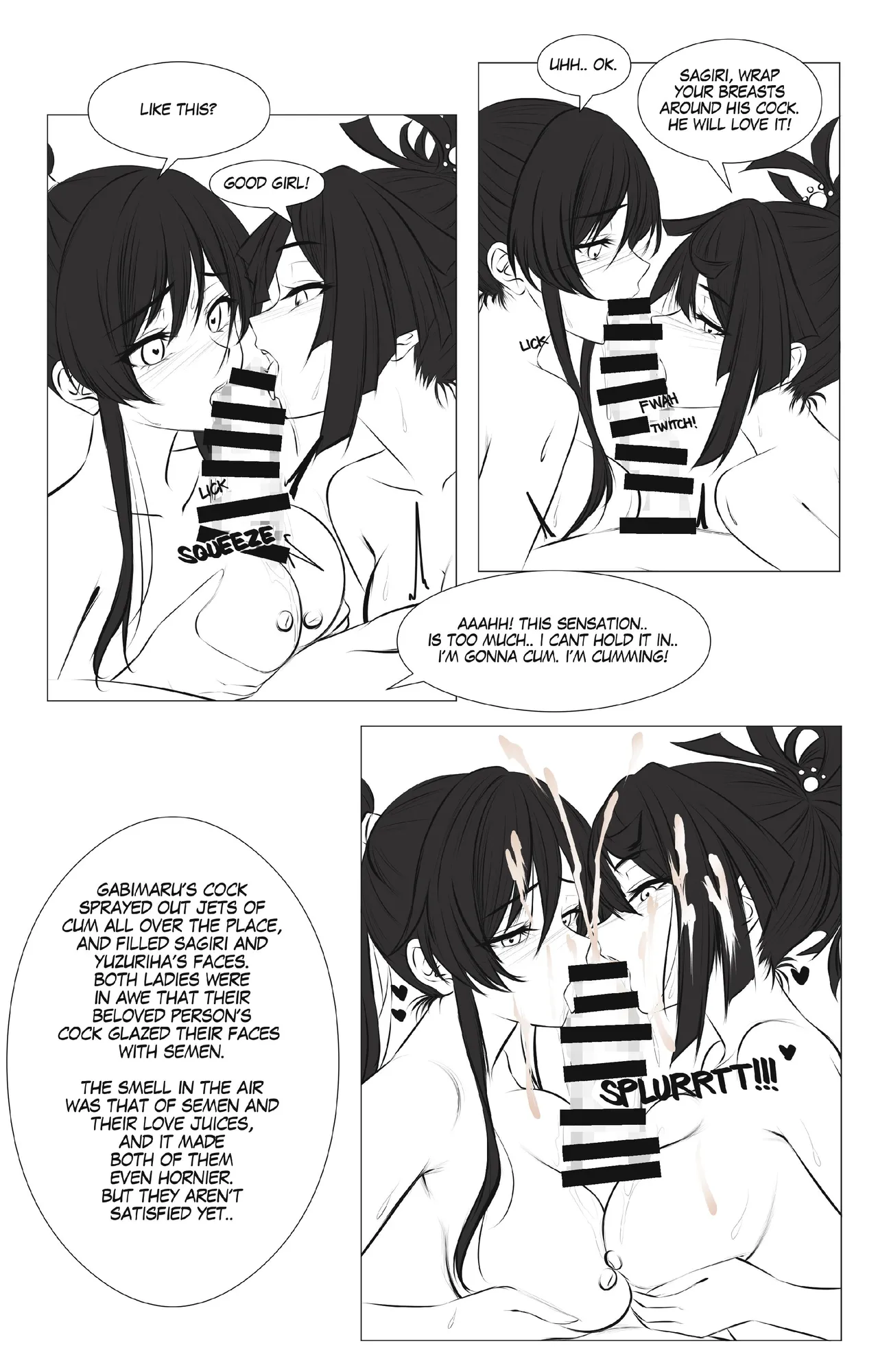 [Aishcream]Girl's Paradise - Sagiri Vs. Yuzuriha Pt. 1(Jigokuraku) Page 9