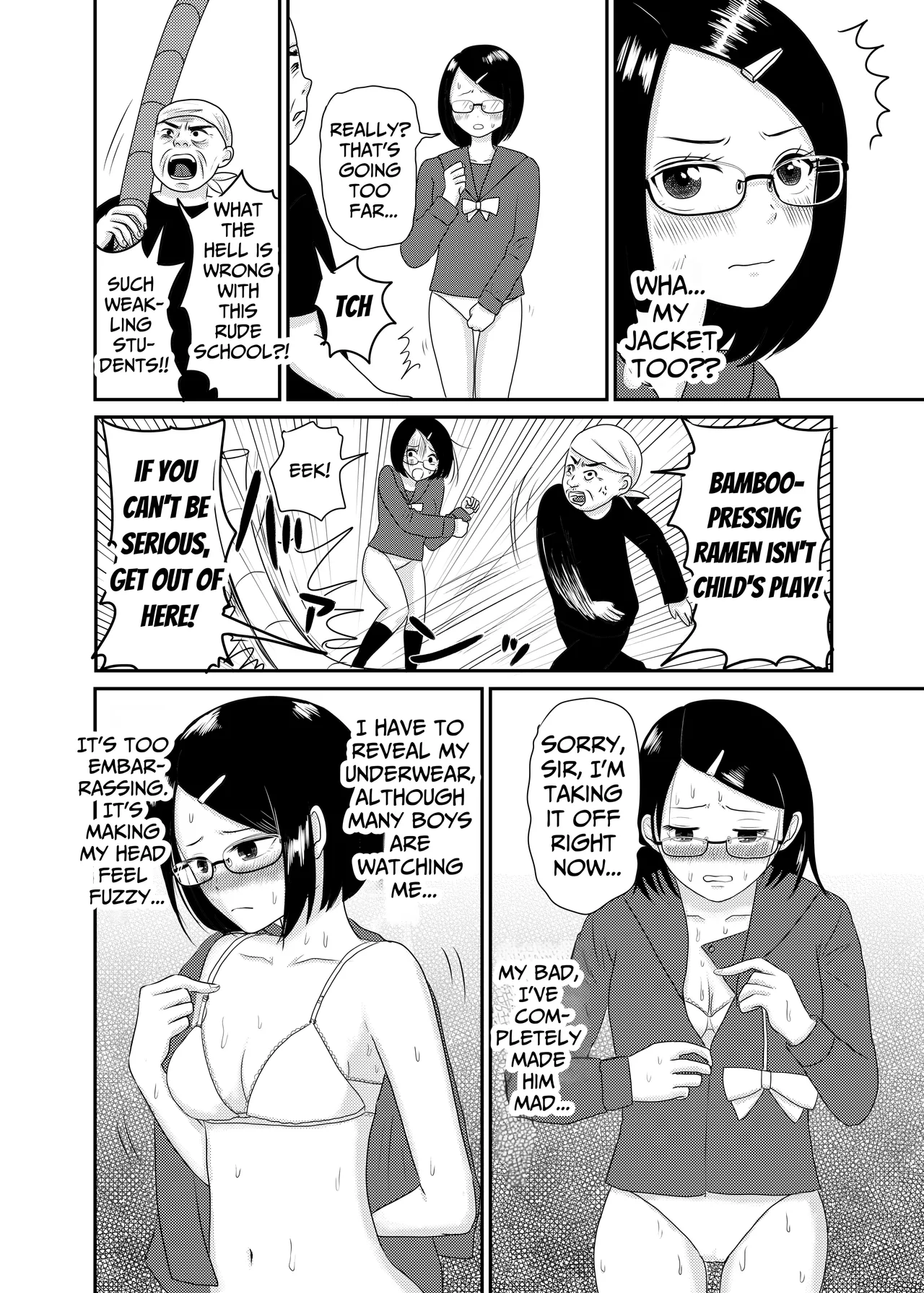 [Mizuko no Pasta (Kinoko Kurage)]Fully Naked Humiliating Bamboo Kneaded Ramen Noodles[English] [Translators Unite] [Digital] Page 6