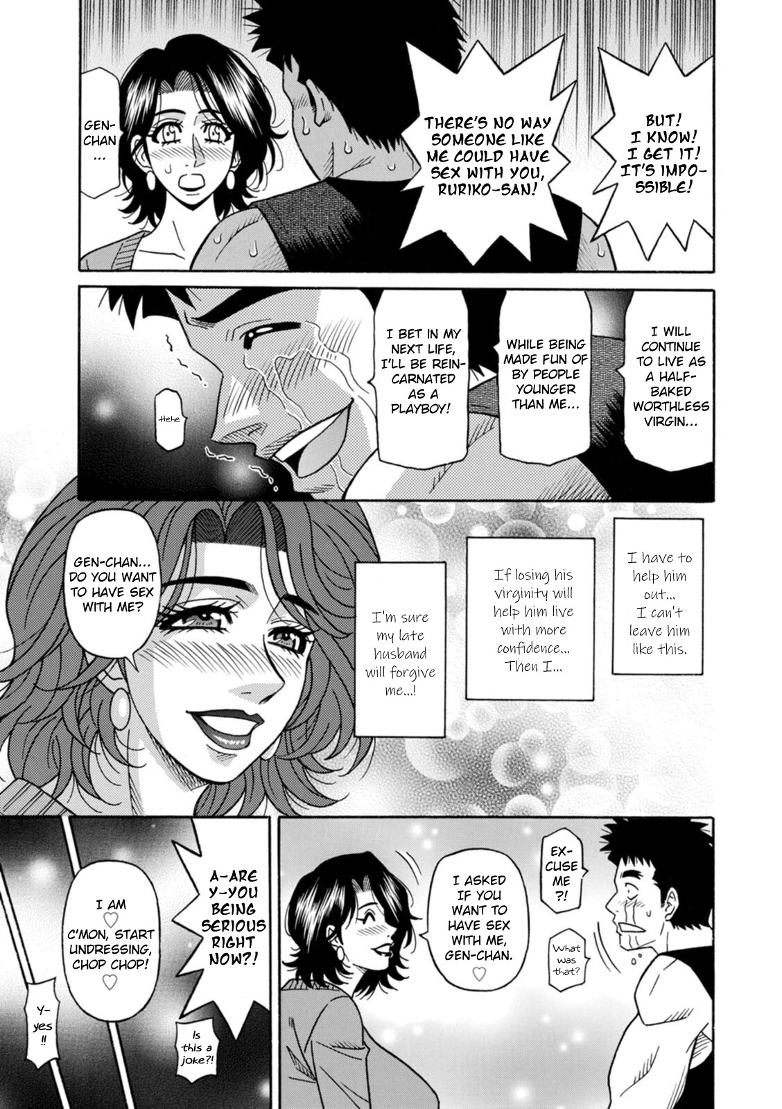 [Ozaki Akira]Miboujin Ana Ruriko no Hinichijuu - The Extraordinary Life of Widow Announcer Ruriko Ch. 1-3[English] Page 13